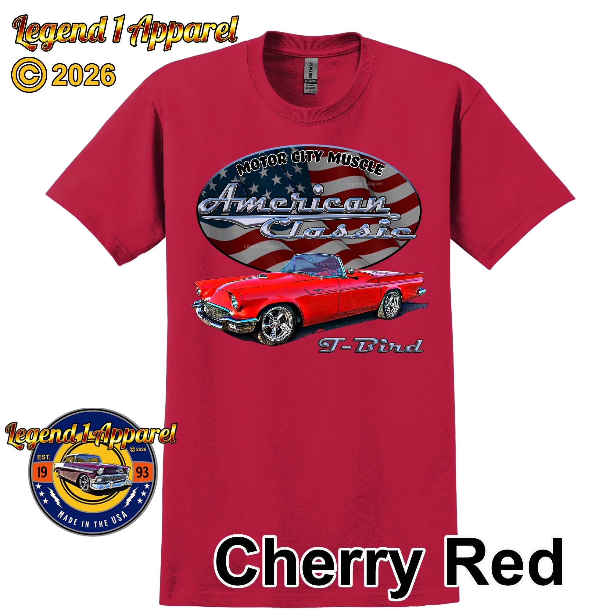 1957 Ford Thunderbird - American Classic Muscle Car T-shirt