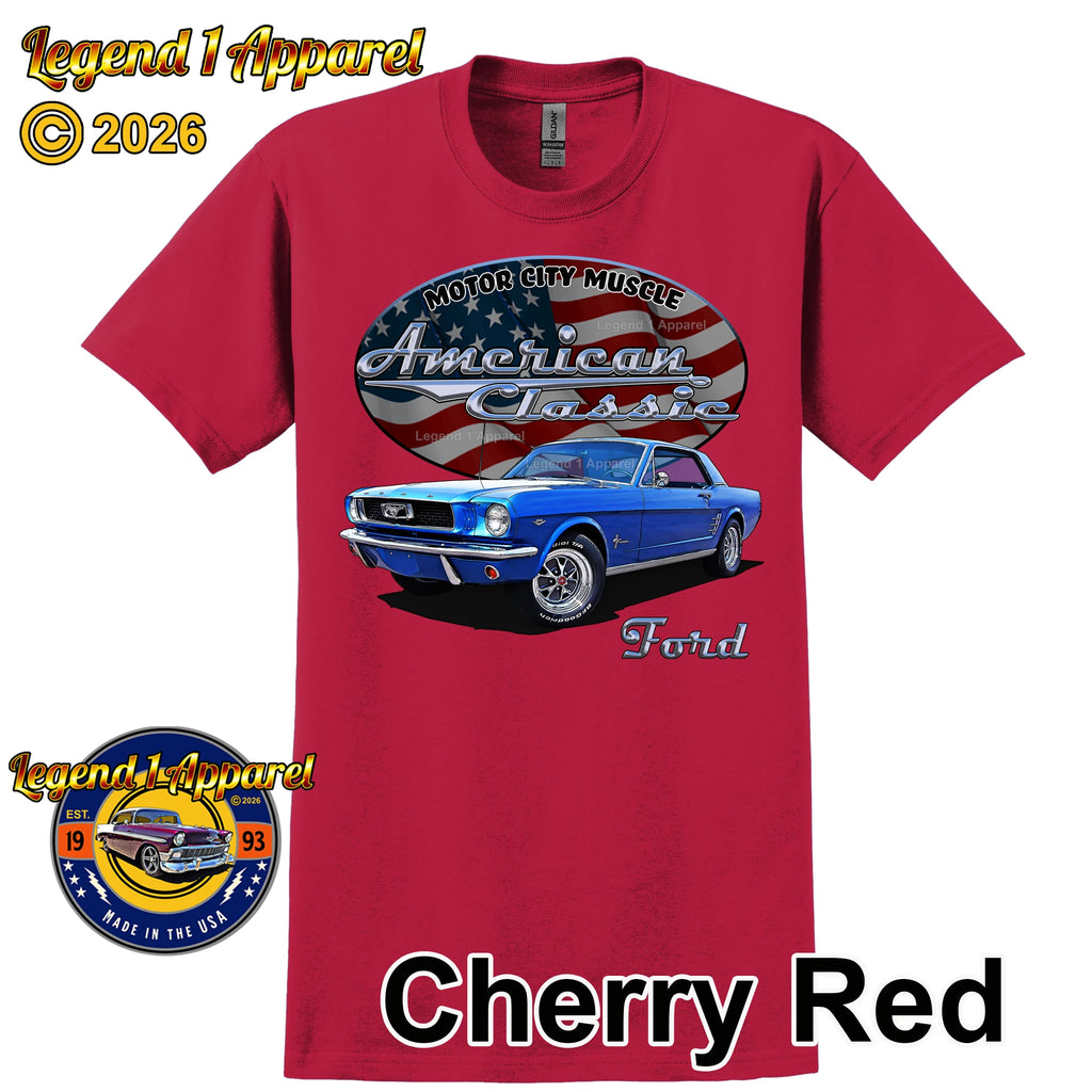1966 Ford Mustang Coupe - American Classic Muscle Car T-shirt (Copy)