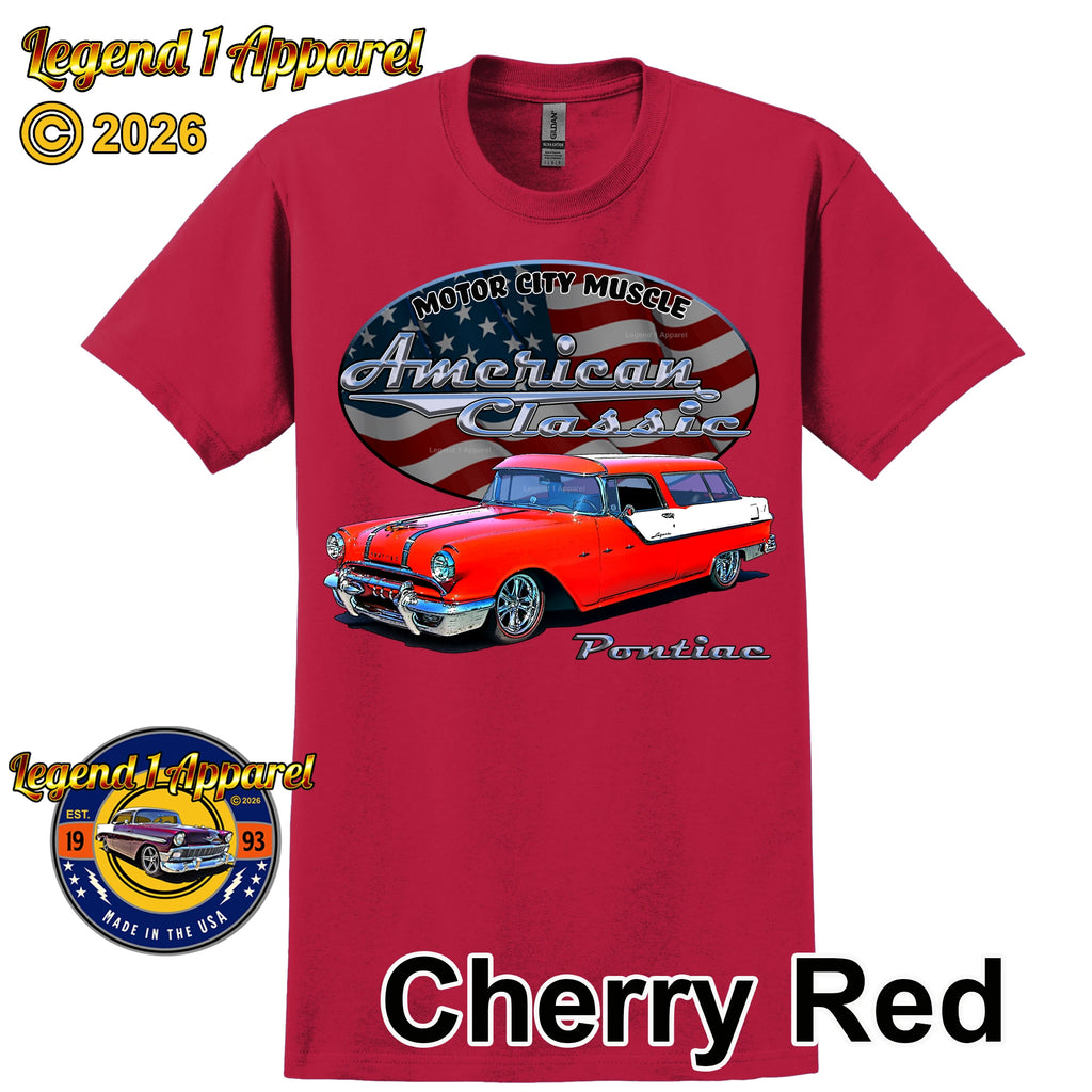 1956 Pontiac Safari Station Wagon - American Classic Muscle Car T-shirt