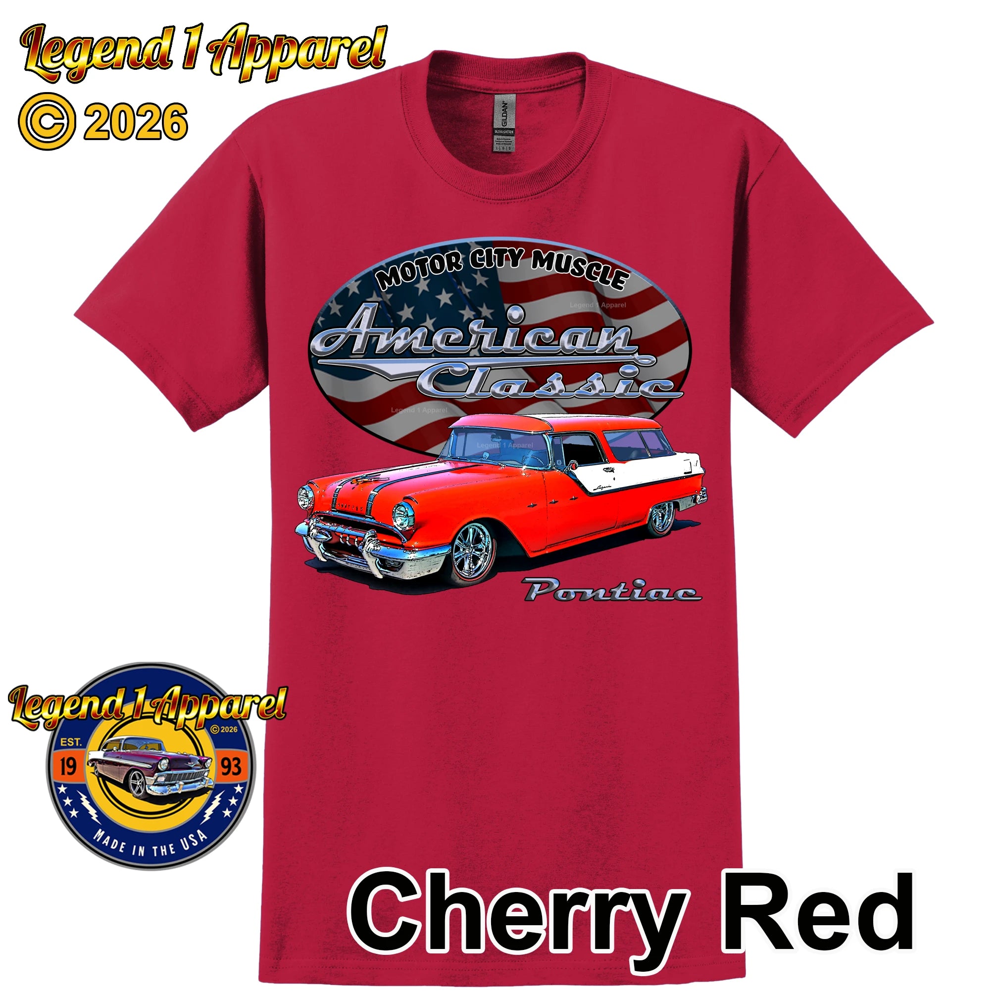 1956 Pontiac Safari Station Wagon - American Classic Muscle Car T-shirt