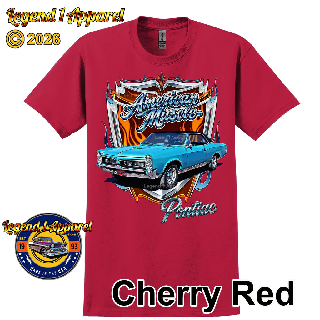 1967 Pontiac GTO American Muscle T-Shirt – 67 GTO Classic Car Graphic Tee