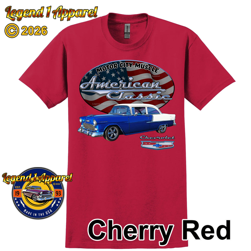 1955 Chevrolet Bel Air Coupe - American Classic Muscle Car T-shirt