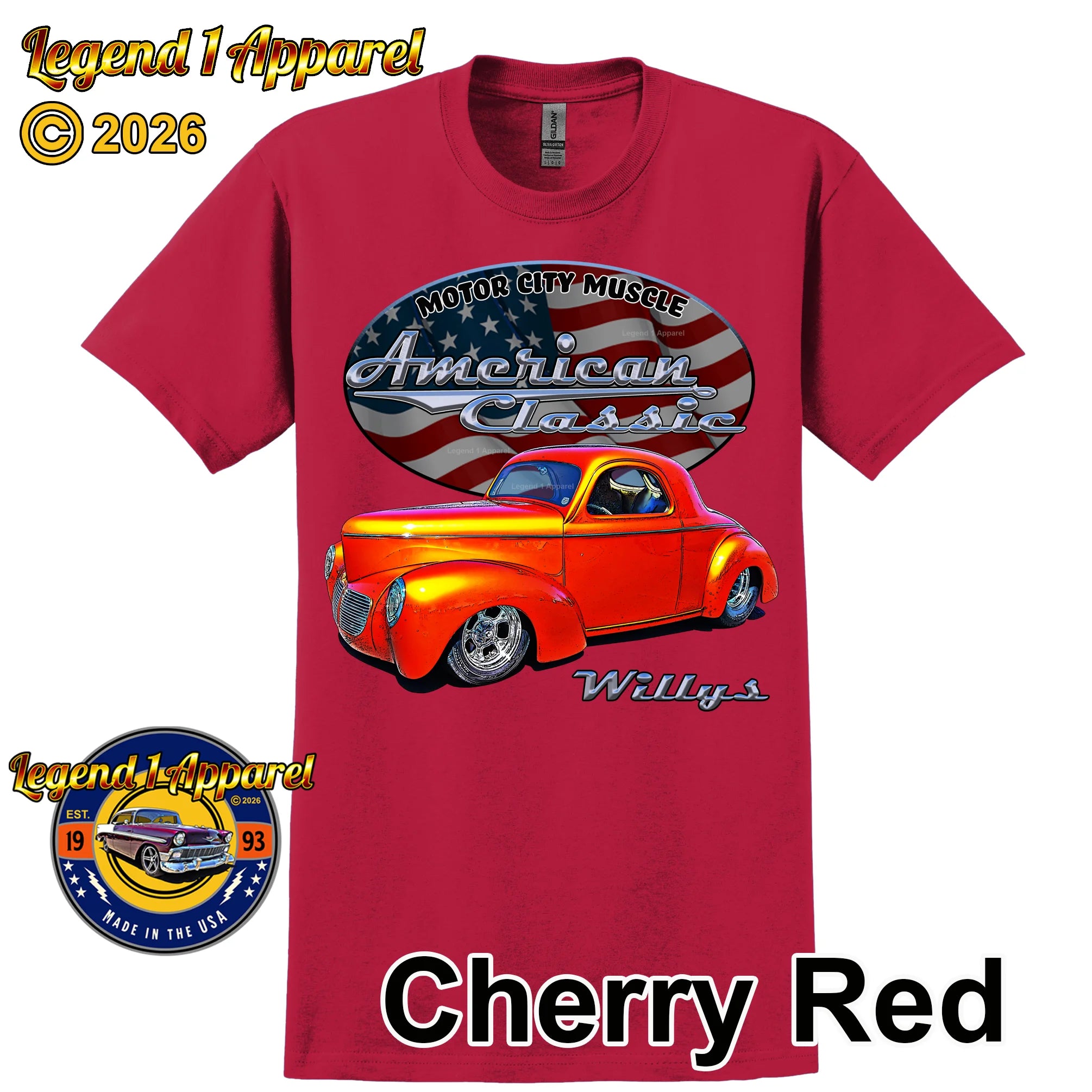 1941 Willys Coupe - American Classic Muscle Car T-shirt
