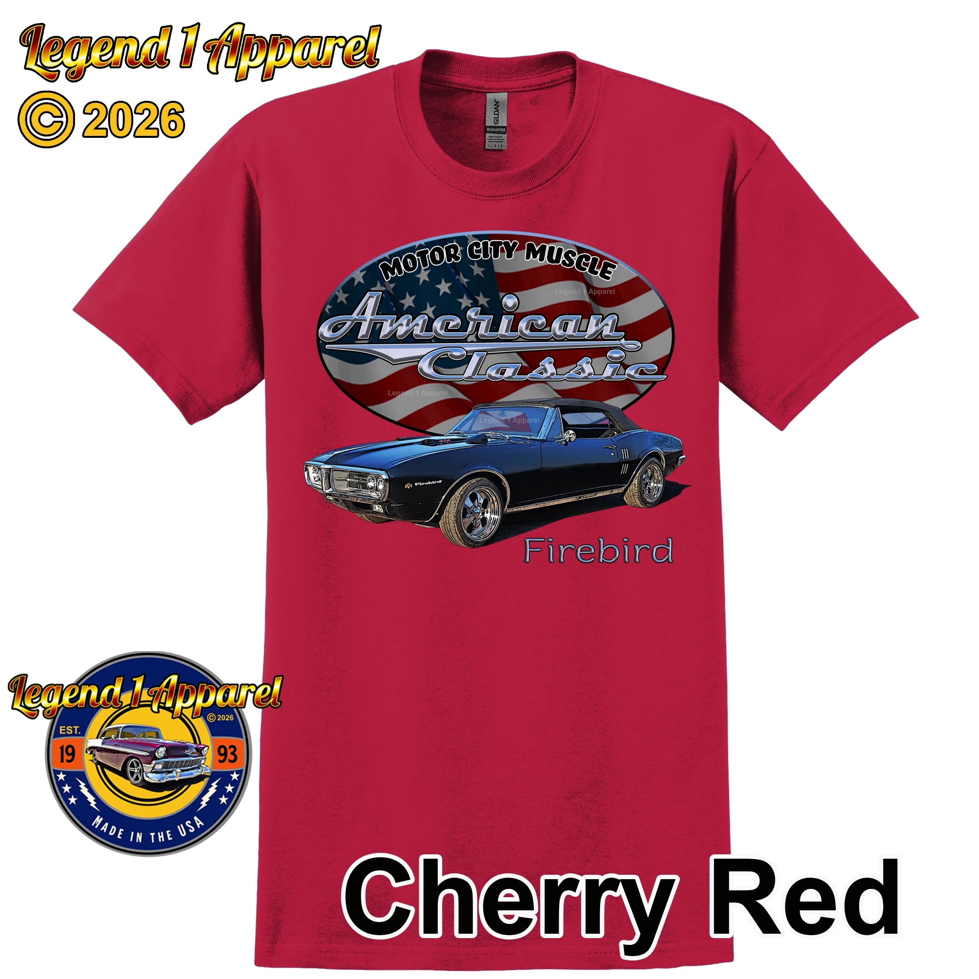 1967 Pontiac Firebird - American Classic Muscle Car T-shirt