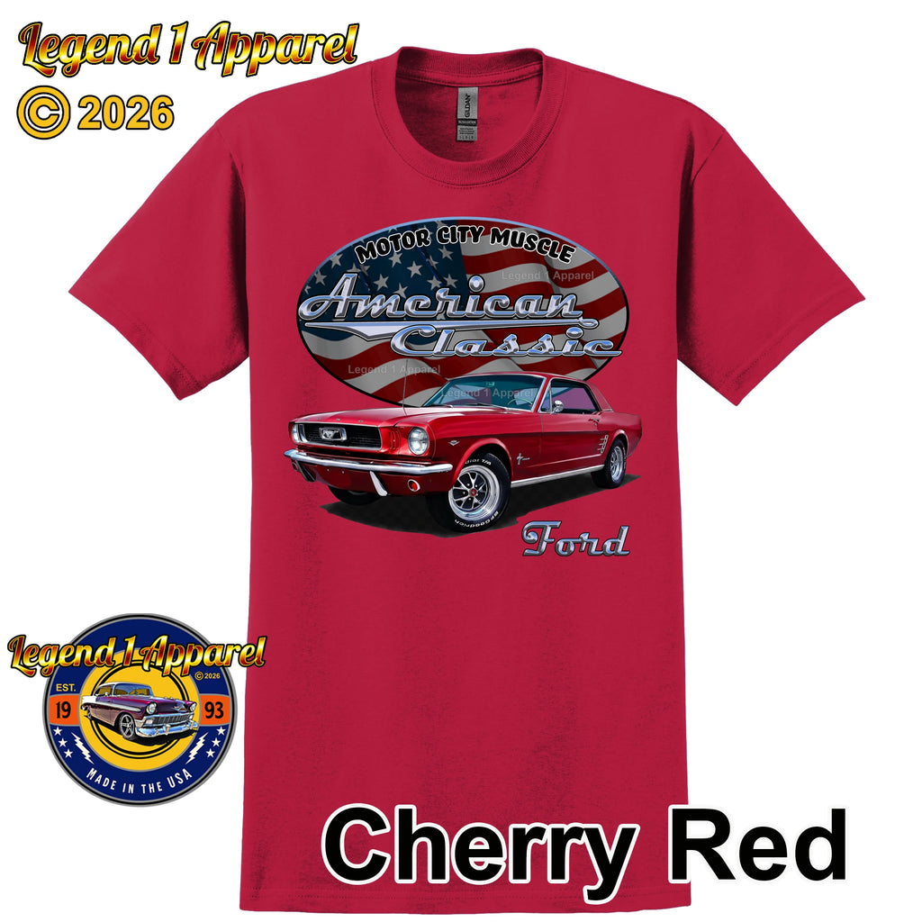 1966 Ford Mustang Coupe - American Classic Muscle Car T-shirt