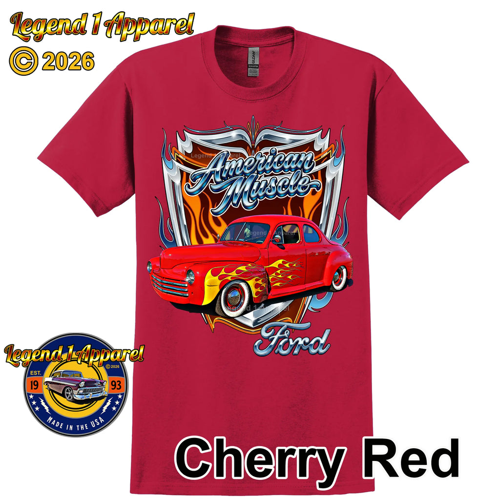 1947 Ford Coupe American Muscle T-Shirt –47 Ford Coupe Car Graphic Tee