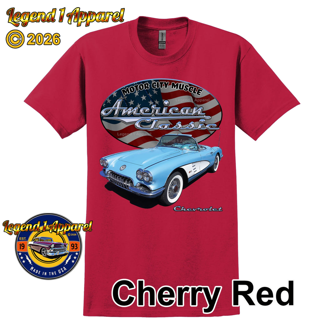 1960 Chevrolet C1 Corvette - American Classic Muscle Car T-shirt