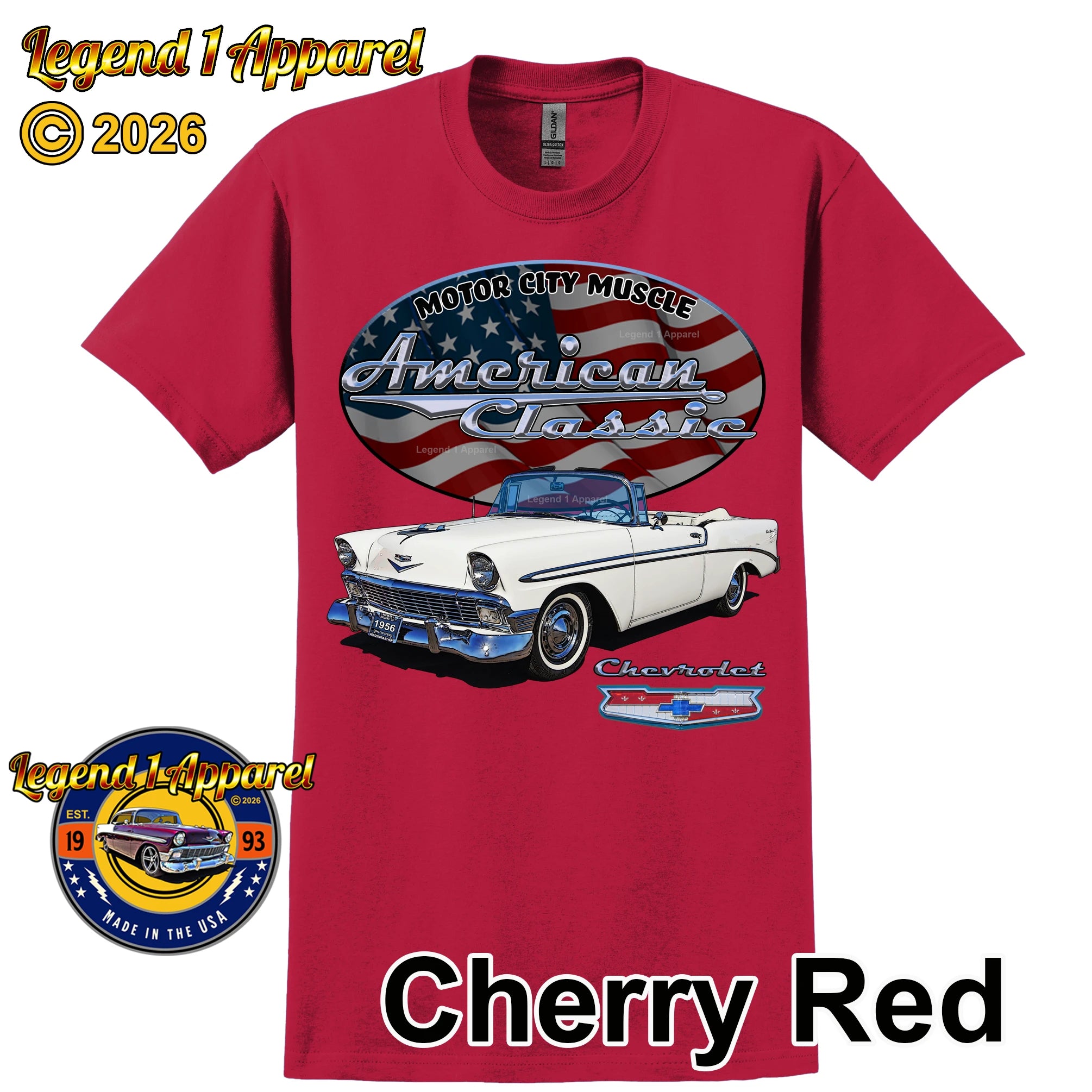 1956 Chevrolet Bel Air Convertible - American Classic Muscle Car T-shirt