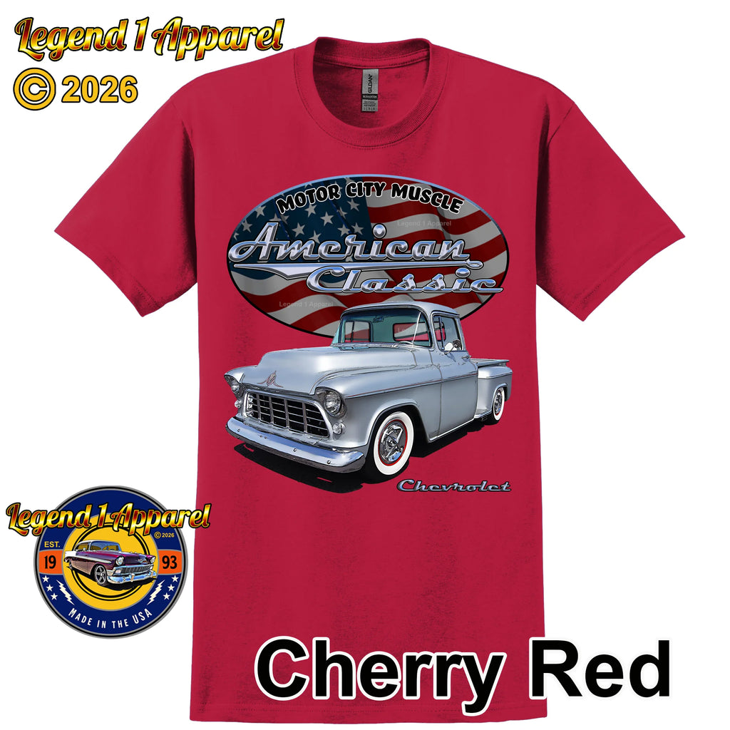1955 Chevrolet Pick Up - American Classic Muscle Truck T-shirt