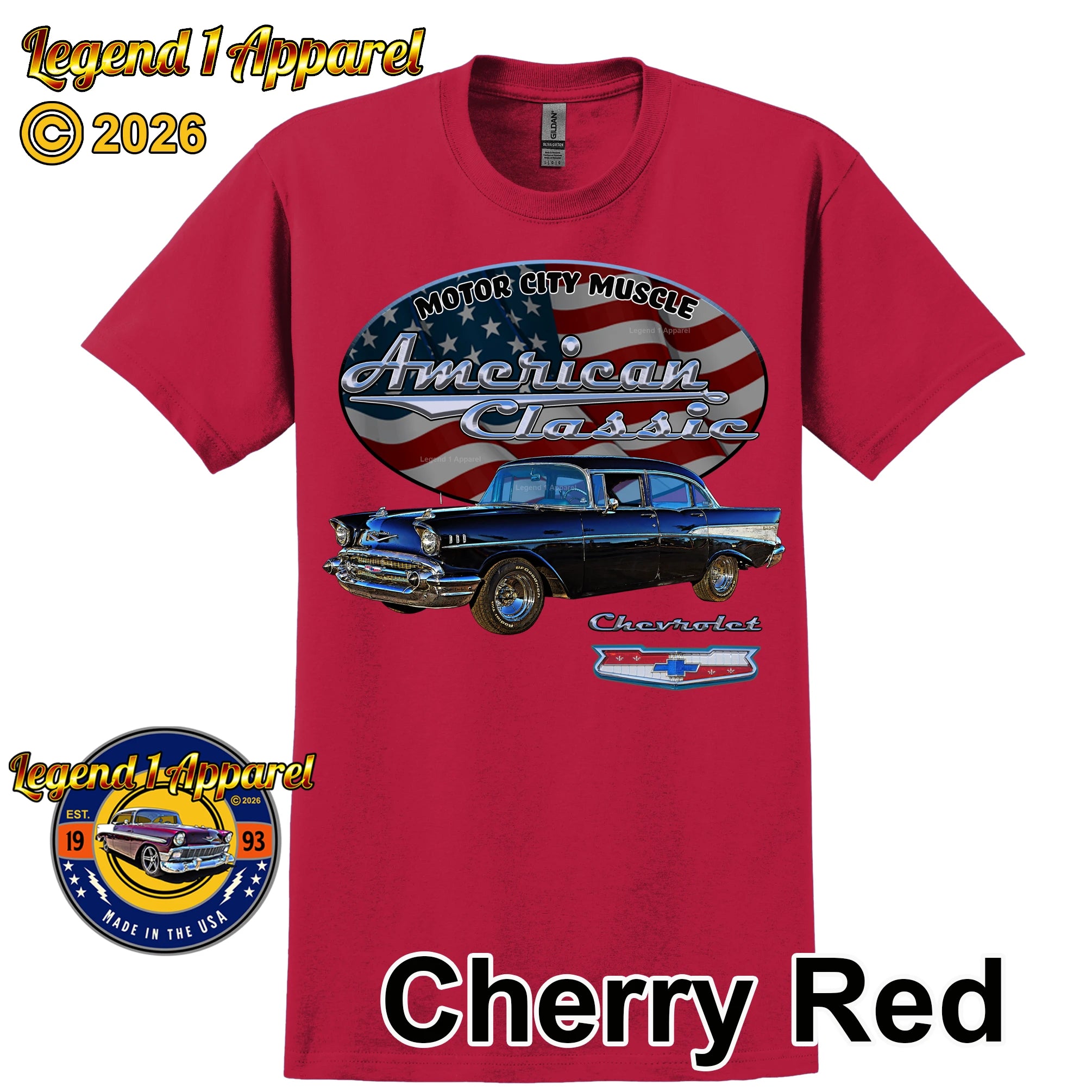 1957 Chevrolet Bel Air Sedan - American Classic Muscle Car T-shirt