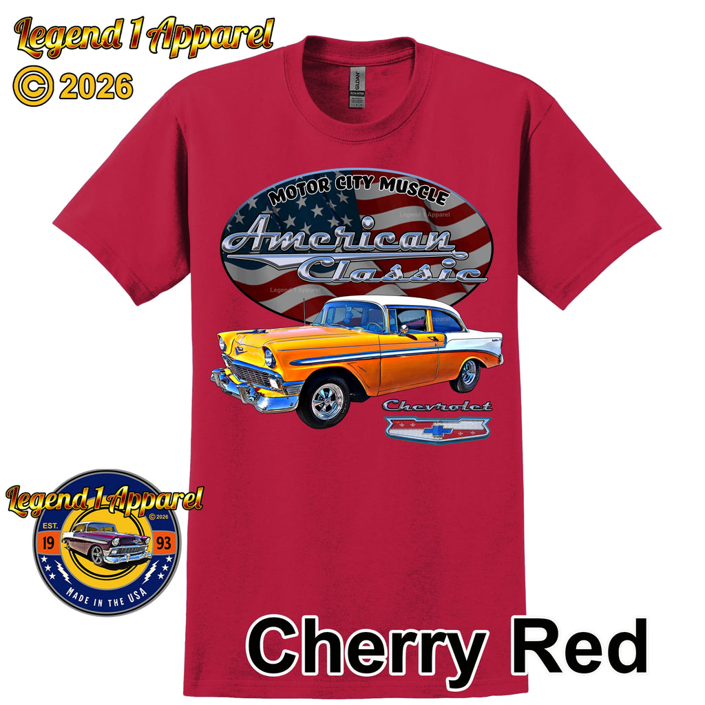1956 Chevrolet Bel Air Coupe - American Classic Muscle Car T-shirt