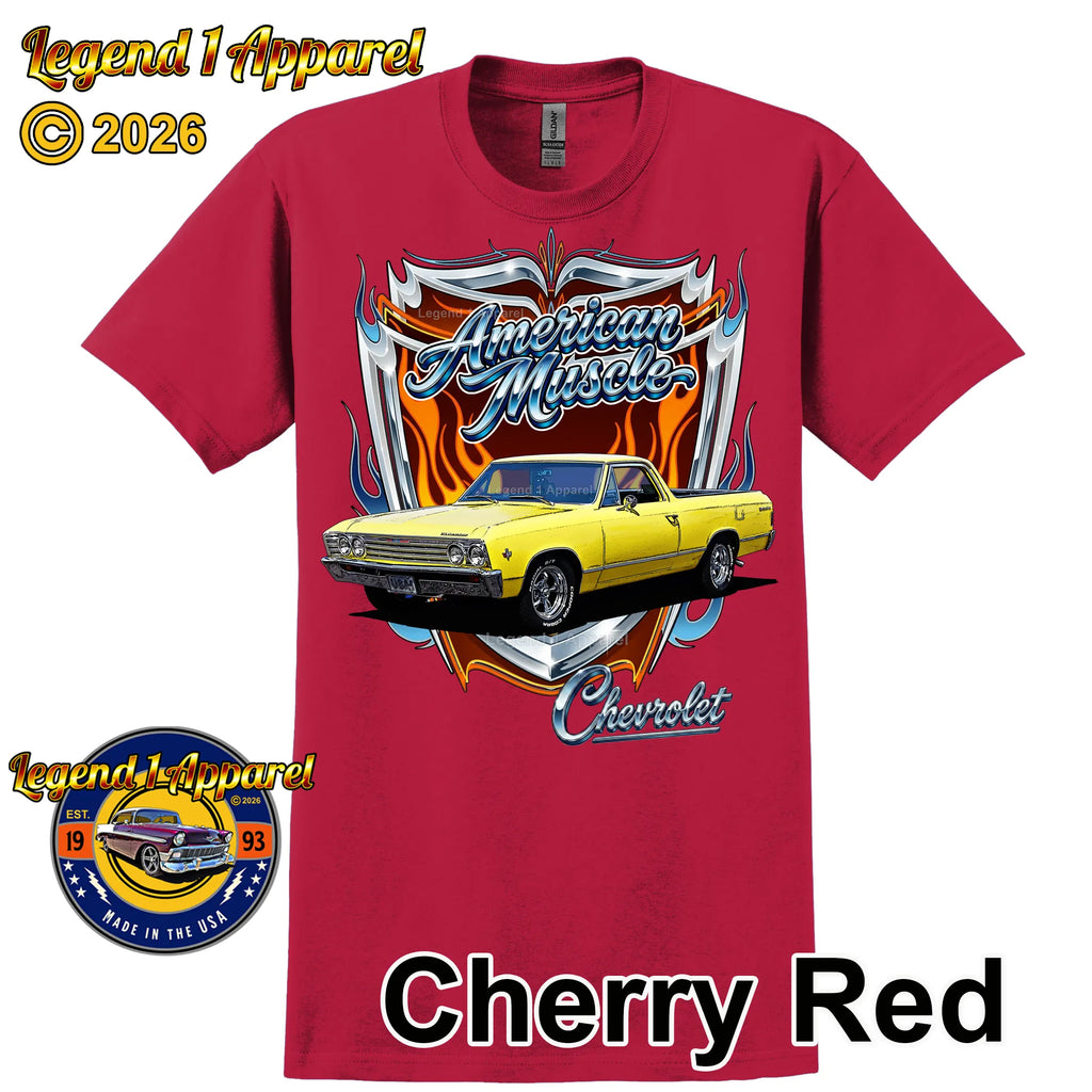 1967 Chevrolet El Camino American Muscle T-Shirt – 67 Chevy Classic Truck Graphic Tee