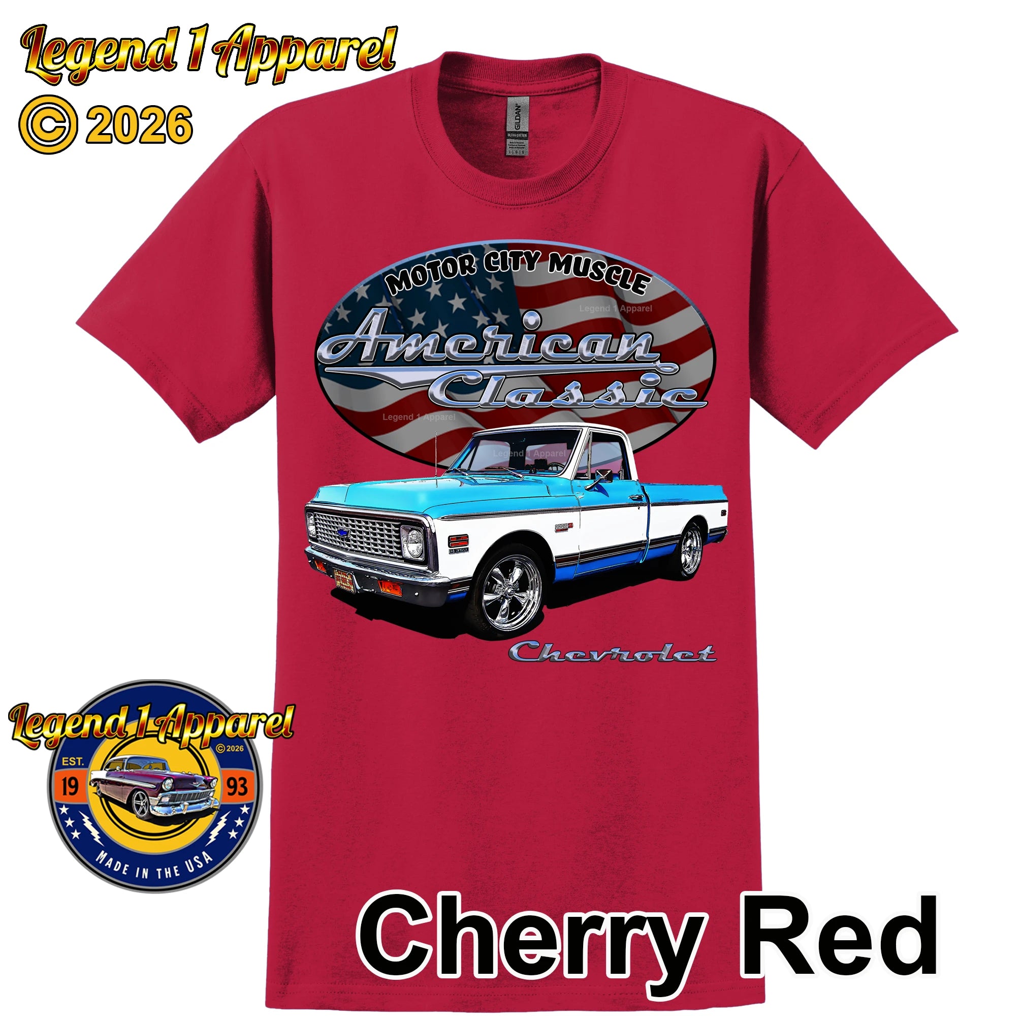 1972 Chevrolet C10 Pick Up - American Classic Muscle Truck T-shirt