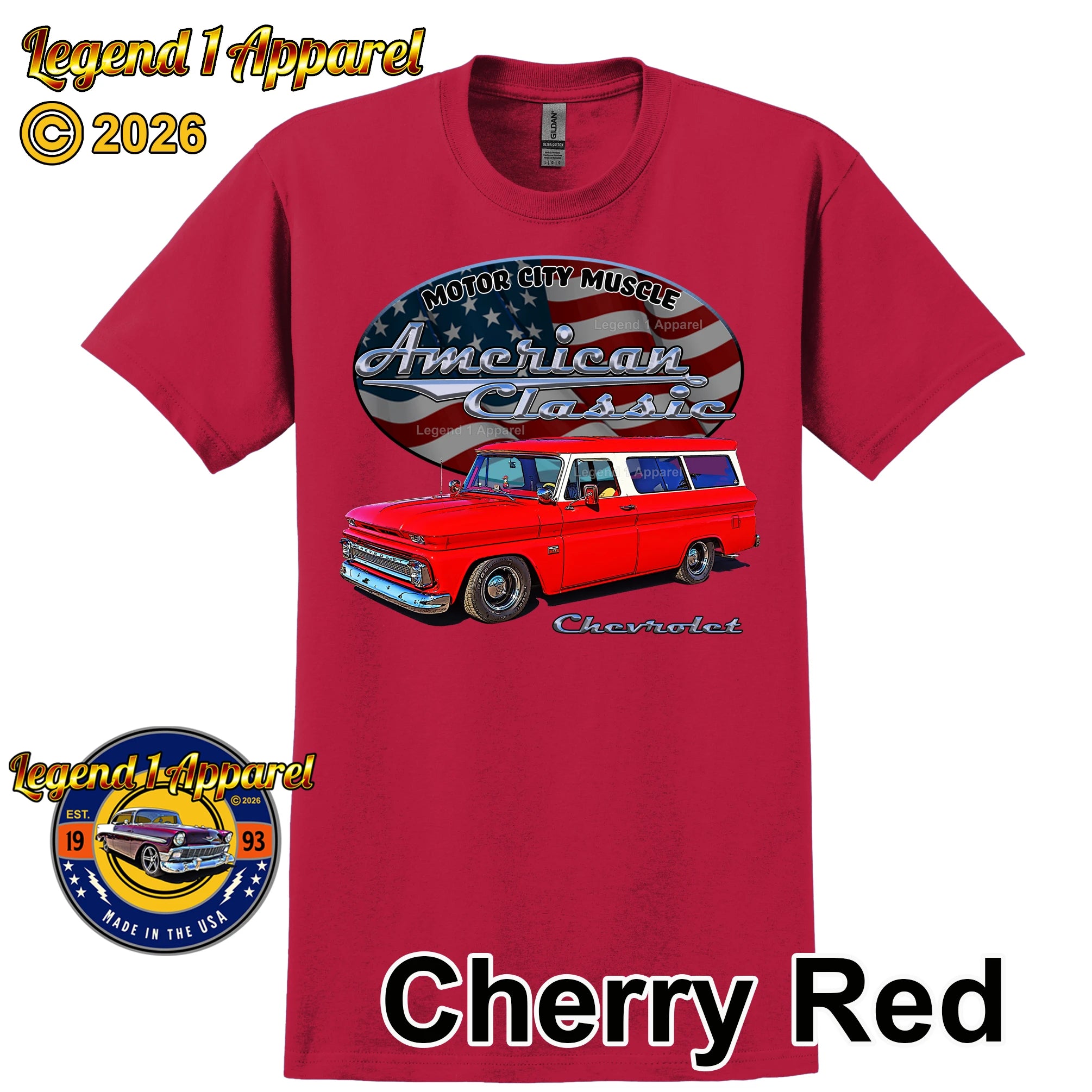1966 Chevrolet Suburban Carryall - American Classic Muscle Truck T-shirt