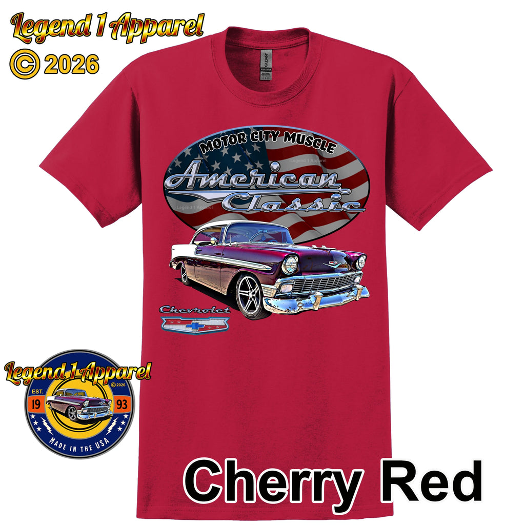 1956 Chevrolet Bel Air Coupe - American Classic Muscle Car T-shirt