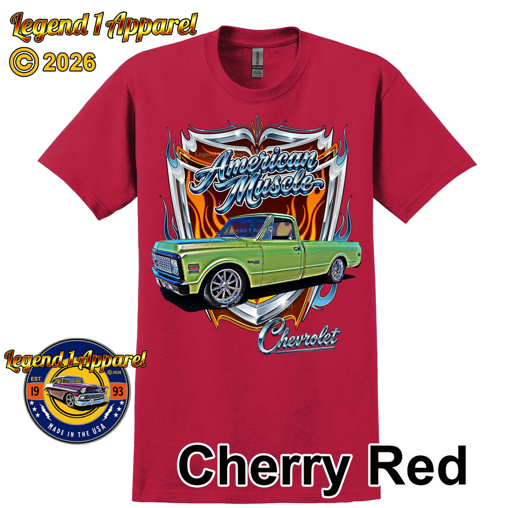 1972 Chevrolet Truck American Muscle T-Shirt – 72 Chevy C10 Classic Pick Up Graphic Tee
