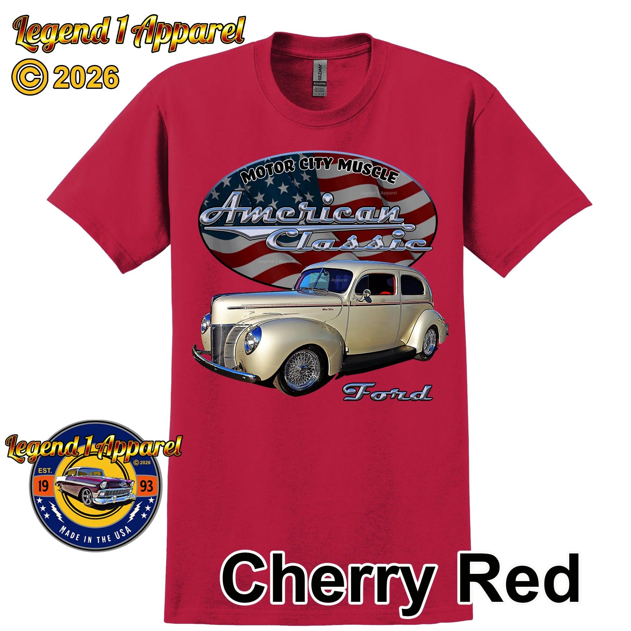 1940 Ford Coupe - American Classic Muscle Car T-shirt