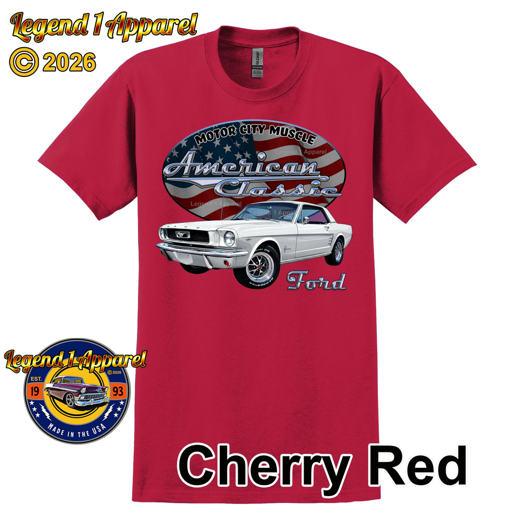 1966 Ford Mustang Coupe - American Classic Muscle Car T-shirt