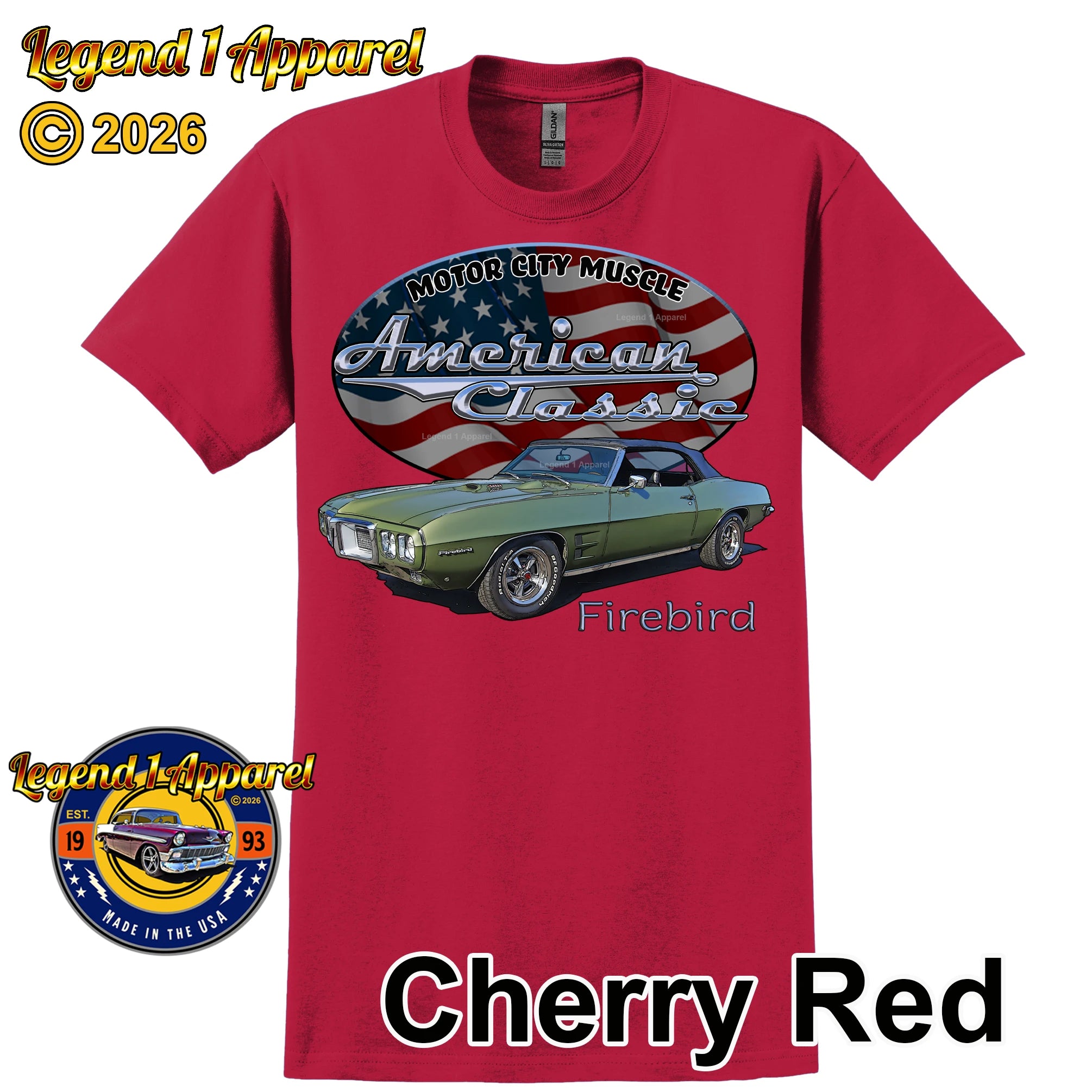 1969 Pontiac Firebird - American Classic Muscle Car T-shirt