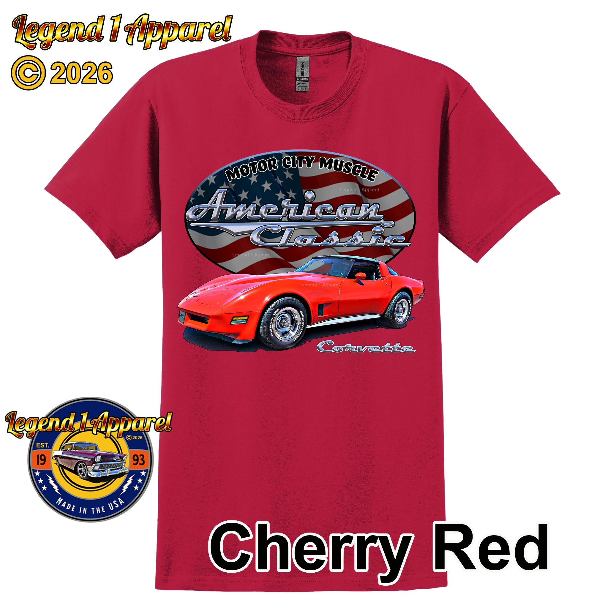 1980 Chevrolet C3 Corvette - American Classic Muscle Car T-shirt