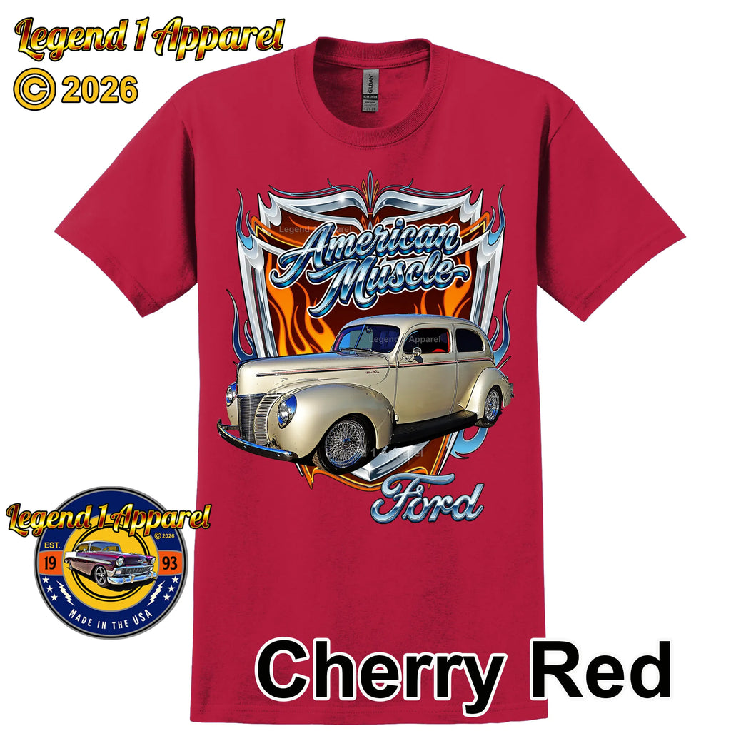 1940 Ford Coupe American Muscle T-Shirt –40 Ford Coupe Car Graphic Tee