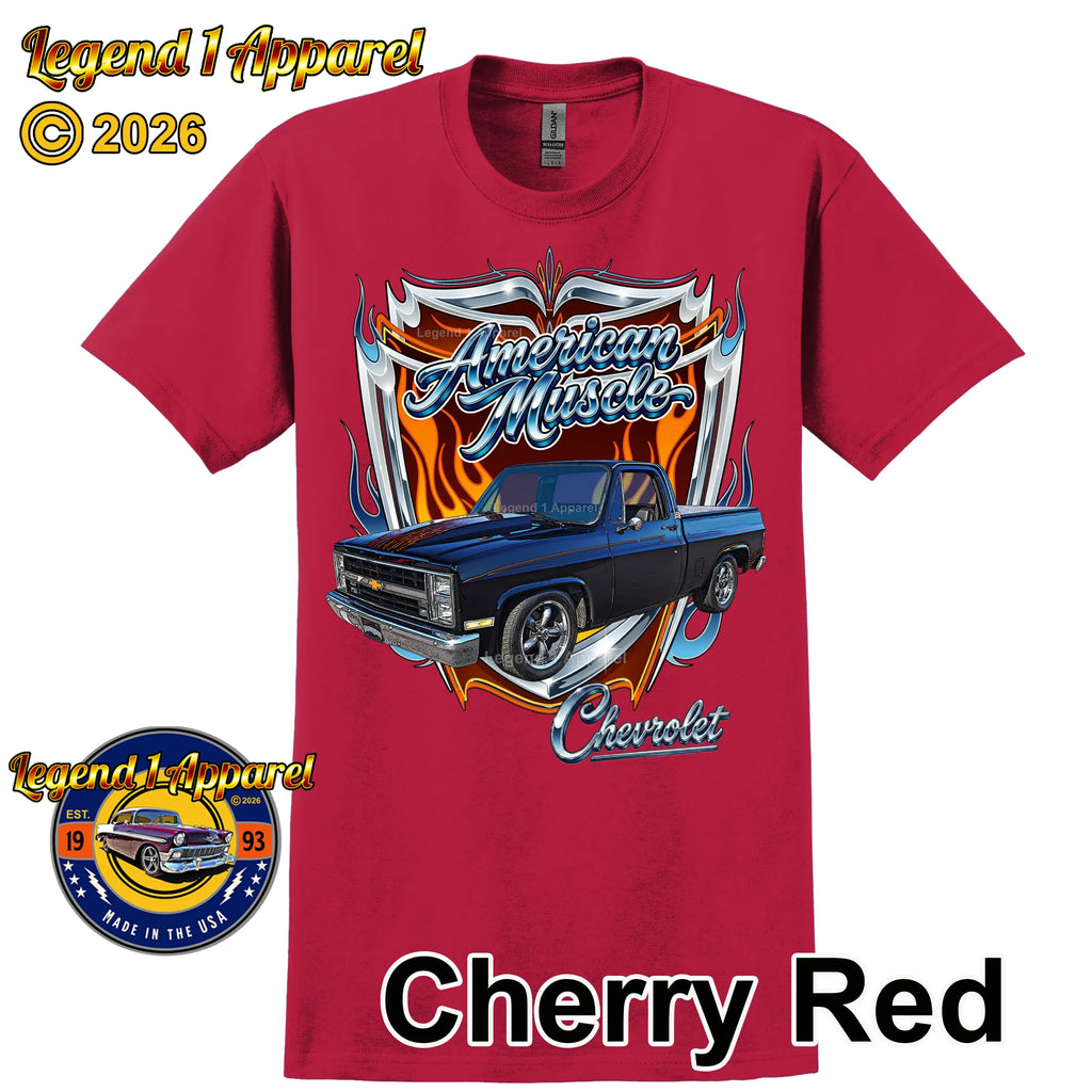 1985 Chevrolet Truck American Muscle T-Shirt – 85 Chevy C10 Classic Pick Up Graphic Tee