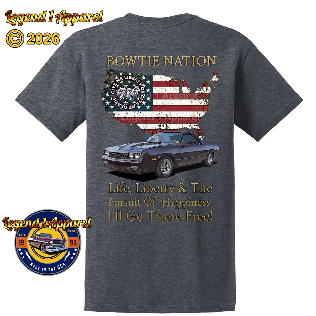 1983 Chevrolet El Camino SS Bowtie Nation T-Shirt – 83 Chevy Classic Truck Graphic Tee
