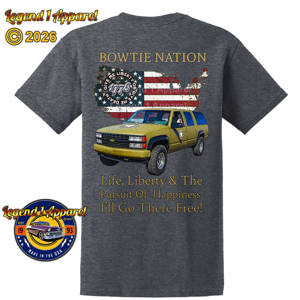 1993 Chevrolet Suburban K1500 Bowtie Nation T-Shirt – 93 Chevy Classic Truck Graphic Tee