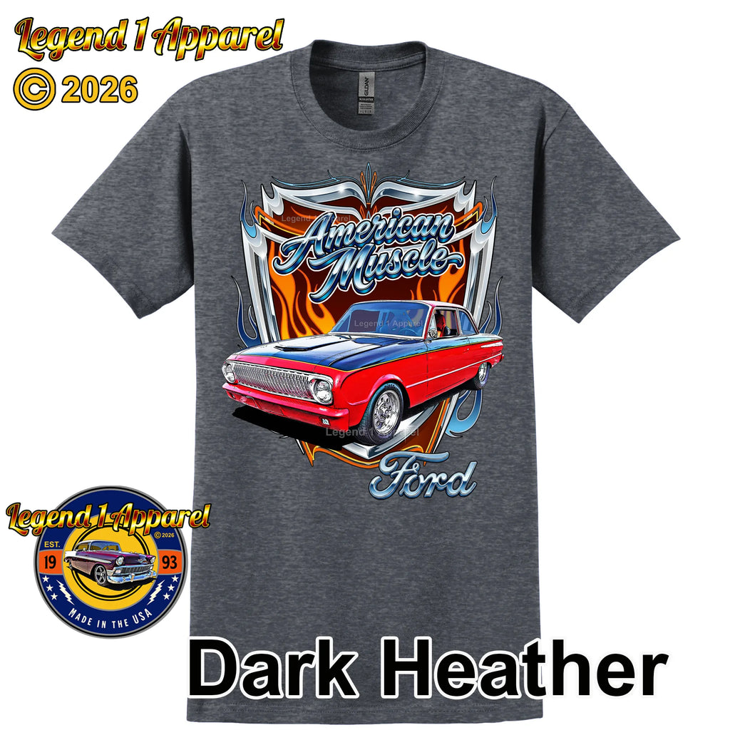 1963 Ford Falcon American Muscle T-Shirt –63 Ford Coupe Car Graphic Tee