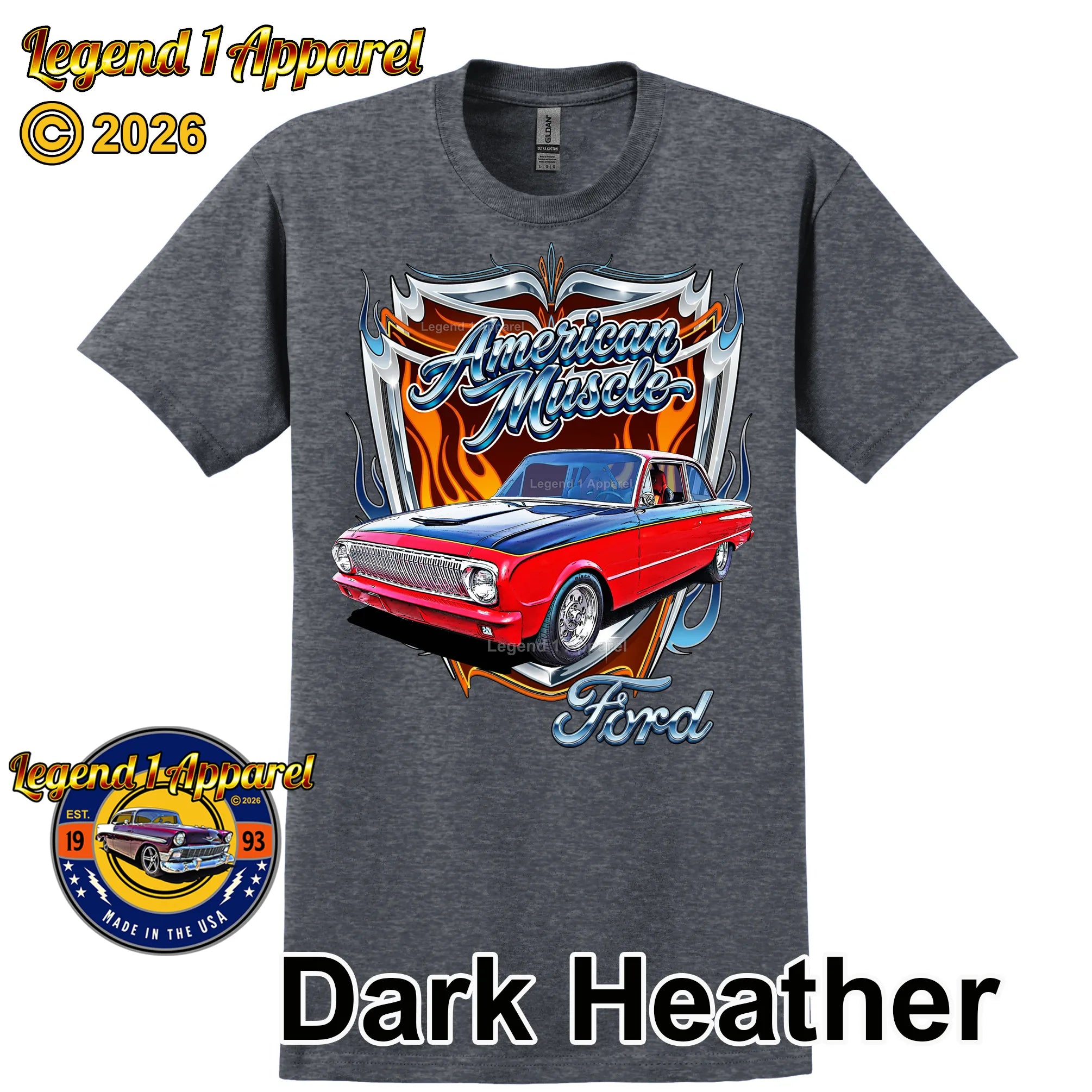 1963 Ford Falcon American Muscle T-Shirt –63 Ford Coupe Car Graphic Tee
