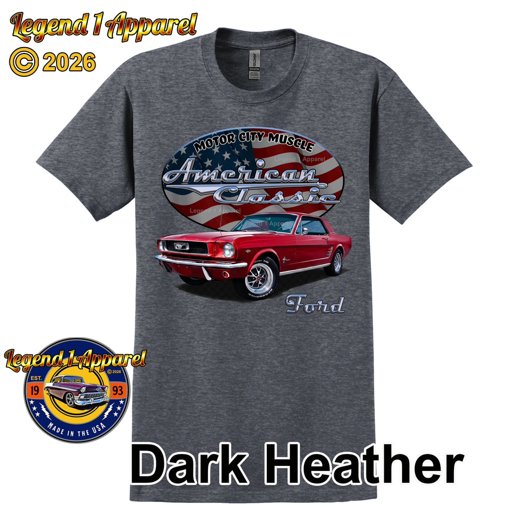 1966 Ford Mustang Coupe - American Classic Muscle Car T-shirt