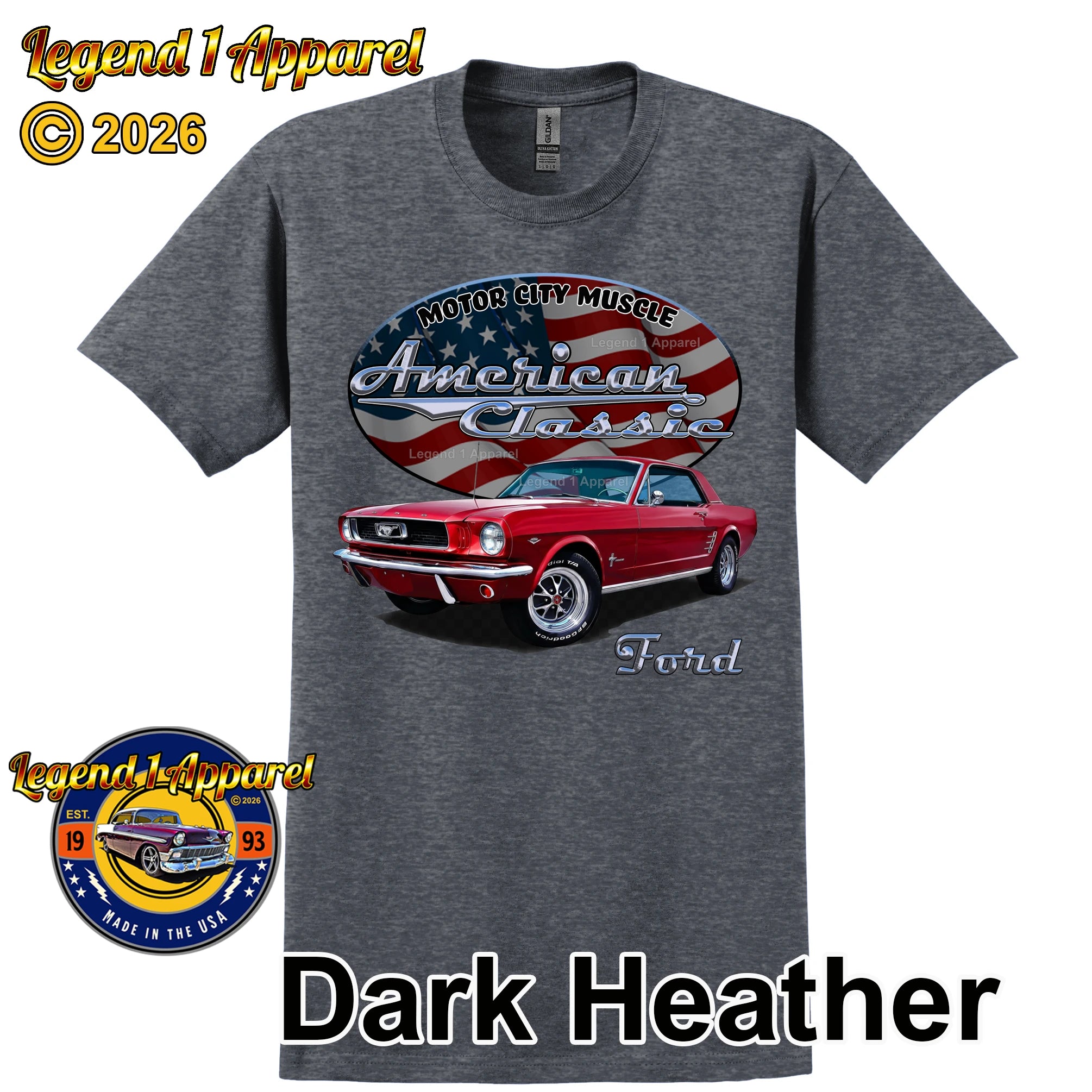 1966 Ford Mustang Coupe - American Classic Muscle Car T-shirt