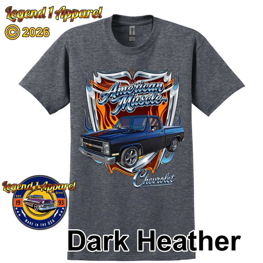 1985 Chevrolet Truck American Muscle T-Shirt – 85 Chevy C10 Classic Pick Up Graphic Tee