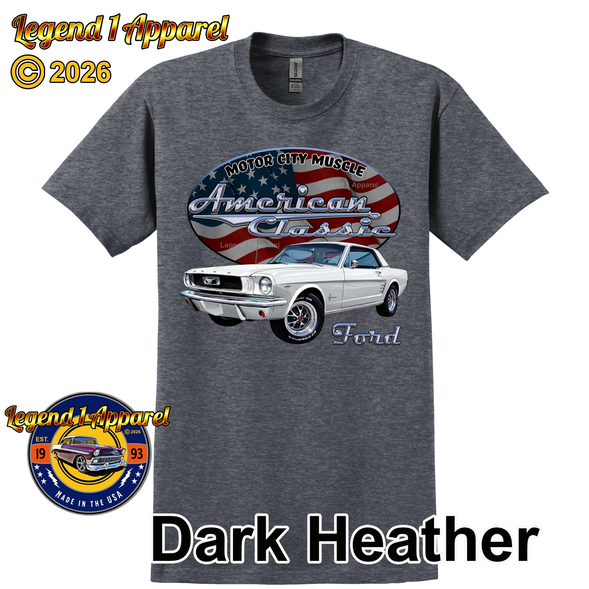 1966 Ford Mustang Coupe - American Classic Muscle Car T-shirt