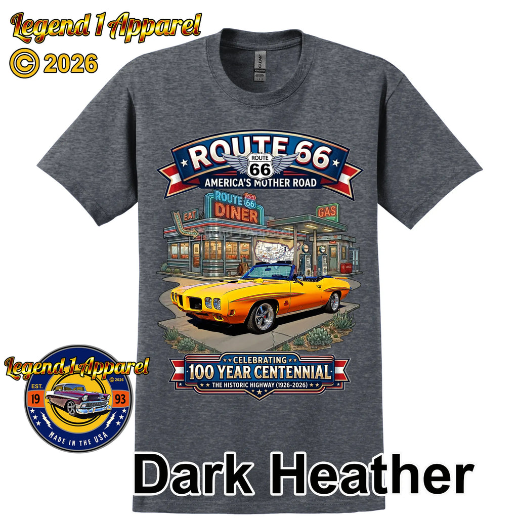 1970 Pontiac Judge GTO Classic Car Graphic Tee – Route 66 Centennial T-Shirt