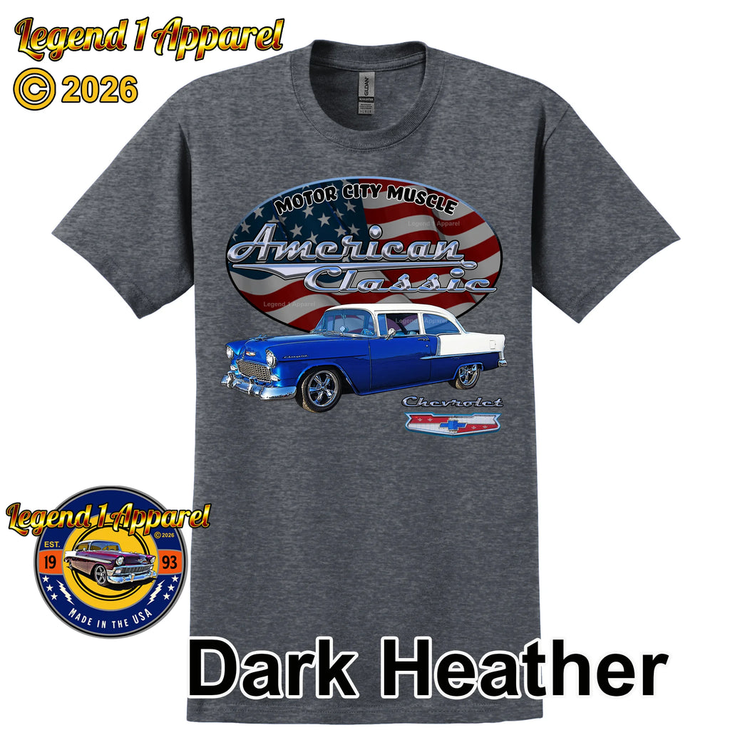 1955 Chevrolet Bel Air Coupe - American Classic Muscle Car T-shirt