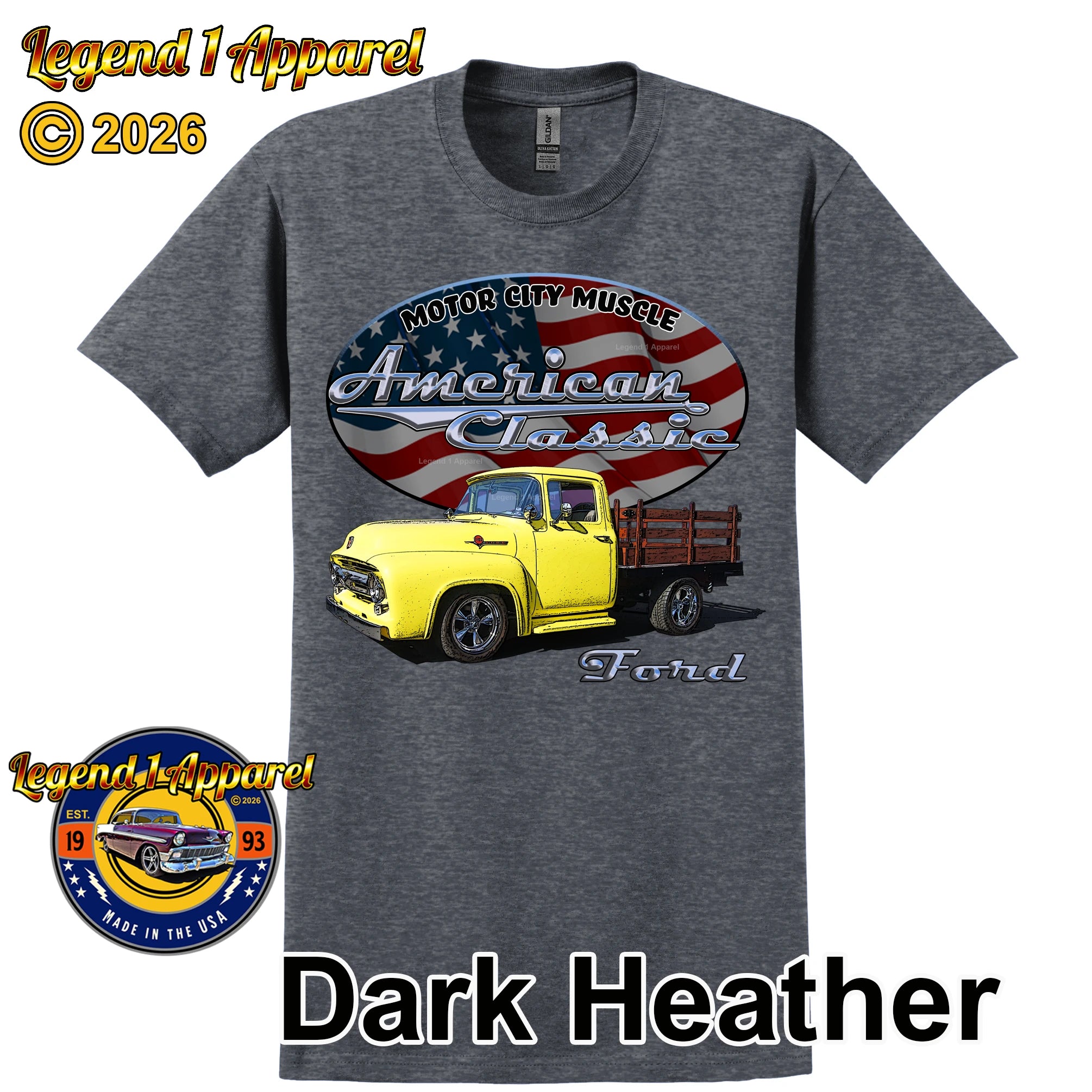 1956 Ford F100 Stake Truck - American Classic Pickup T-shirt