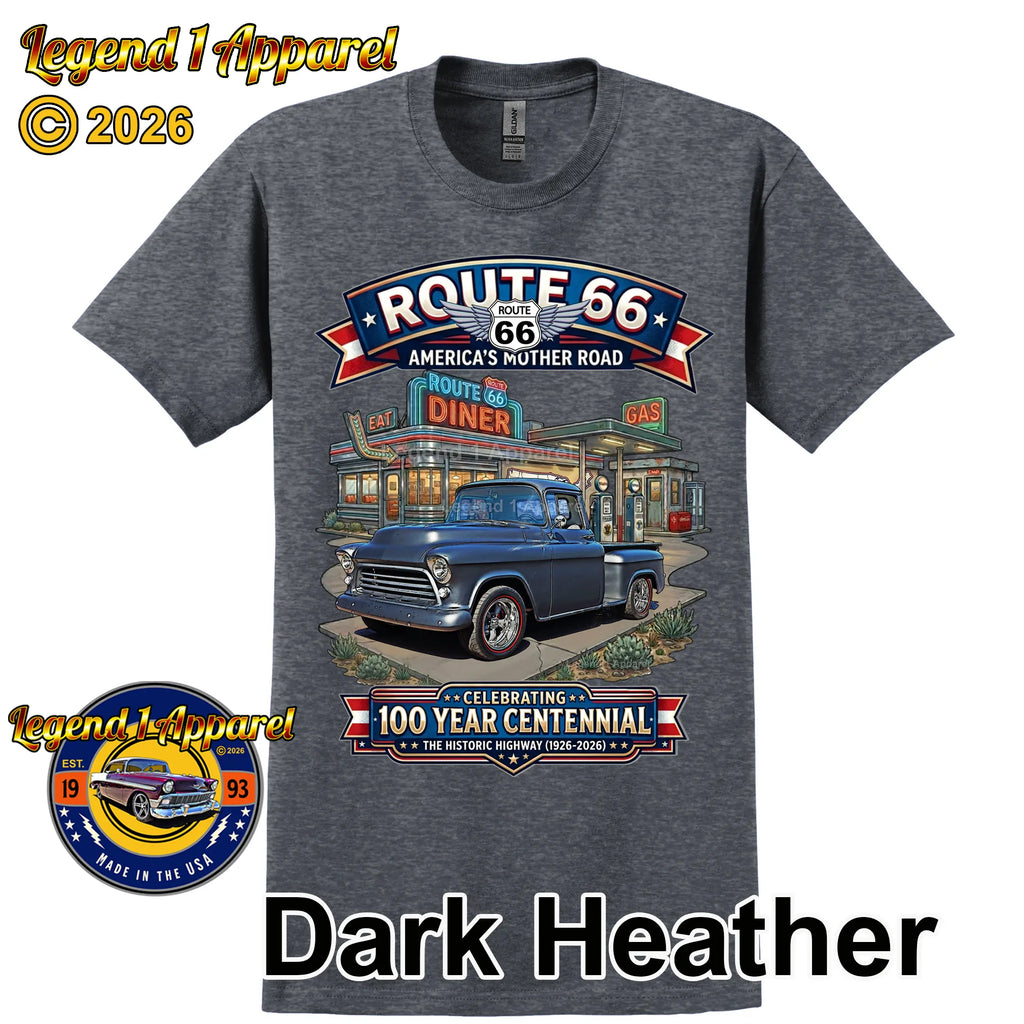 1955 Chevrolet Pick up Classic Truck Graphic Tee – Route 66 Centennial T-Shirt