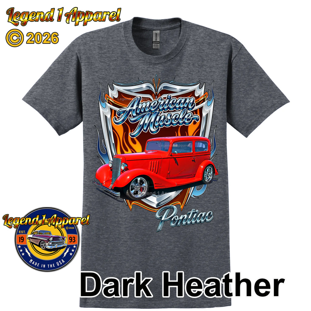1933 Pontiac Coupe American Muscle T-Shirt – 33 5 Window Coupe Ford Car Graphic Tee