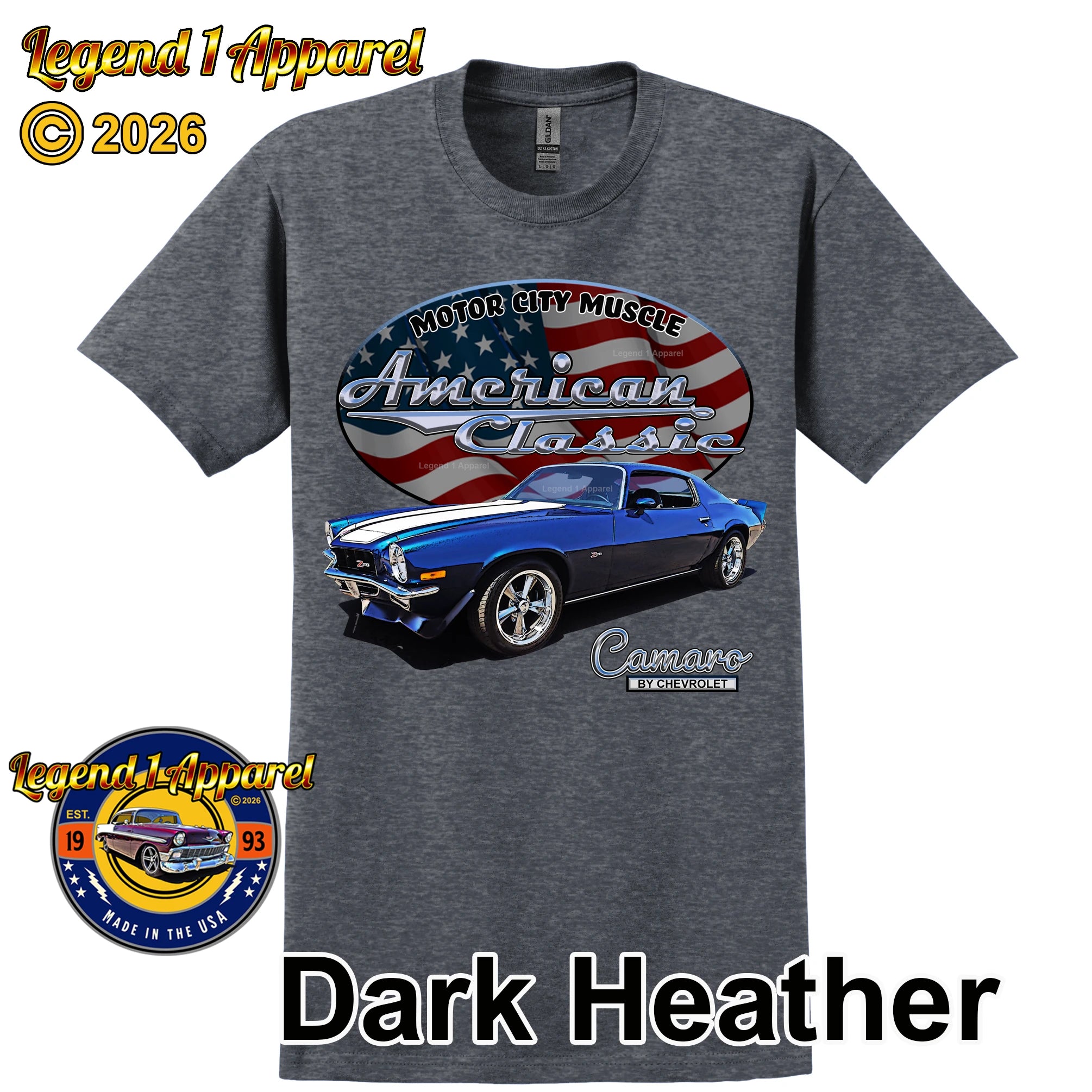 1973 Chevrolet Camaro - American Classic Muscle Car T-shirt
