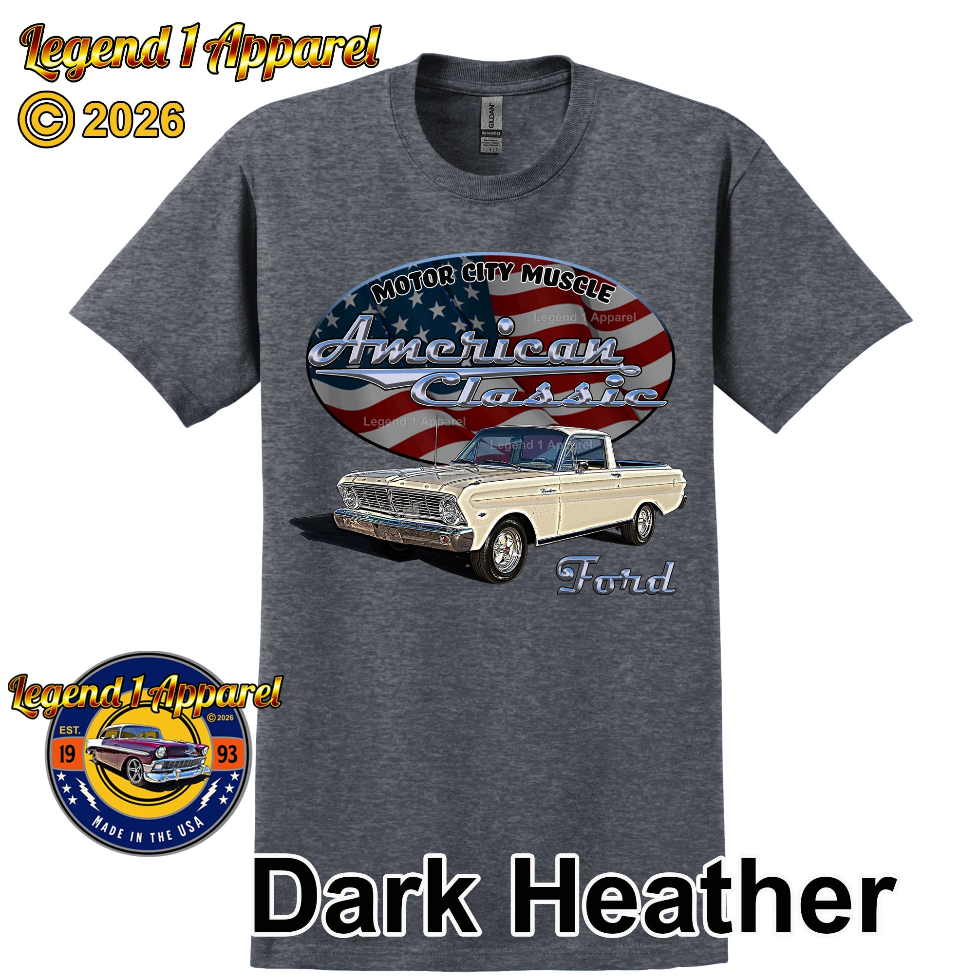 1965 Ford Ranchero - American Classic Muscle Car T-shirt