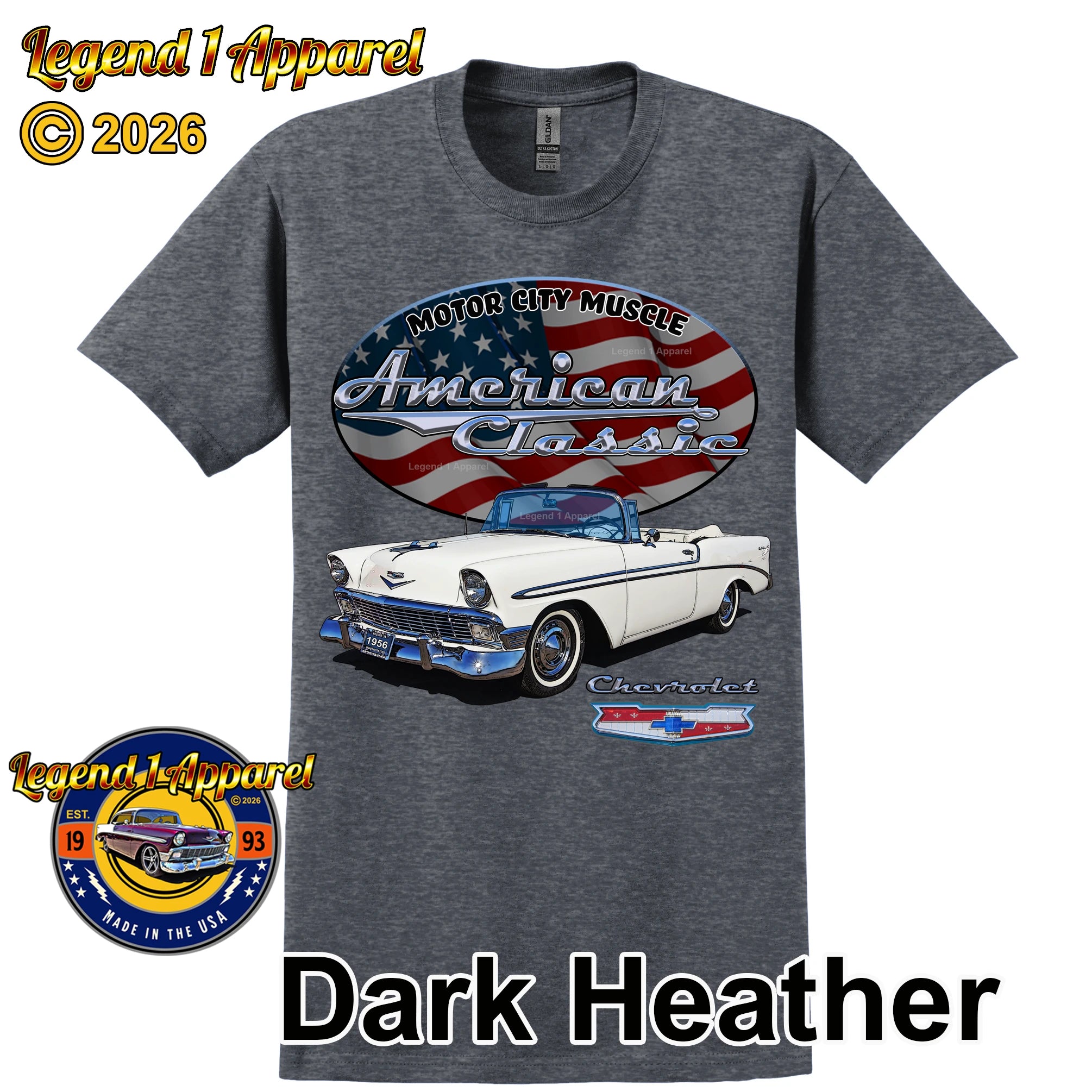 1956 Chevrolet Bel Air Convertible - American Classic Muscle Car T-shirt