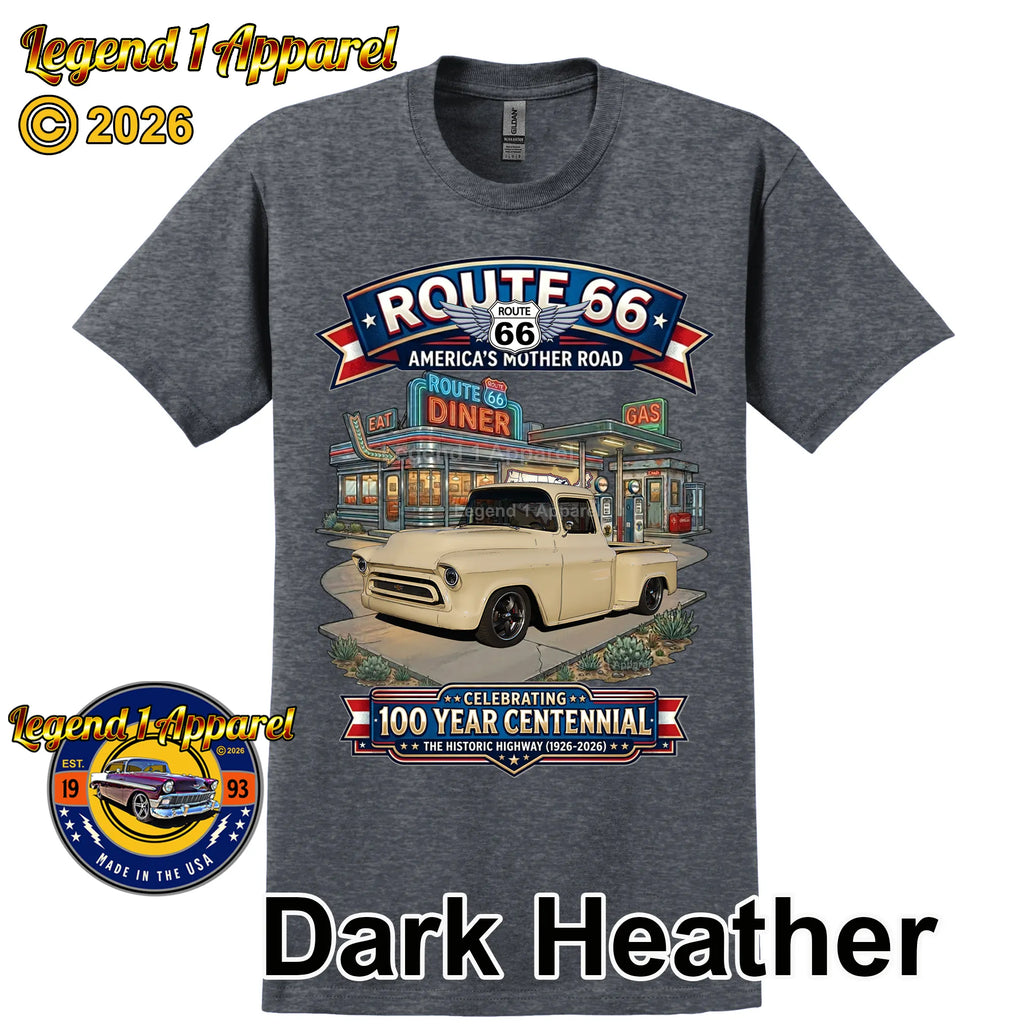 1957 Chevrolet Pick up Classic Truck Graphic Tee – Route 66 Centennial T-Shirt