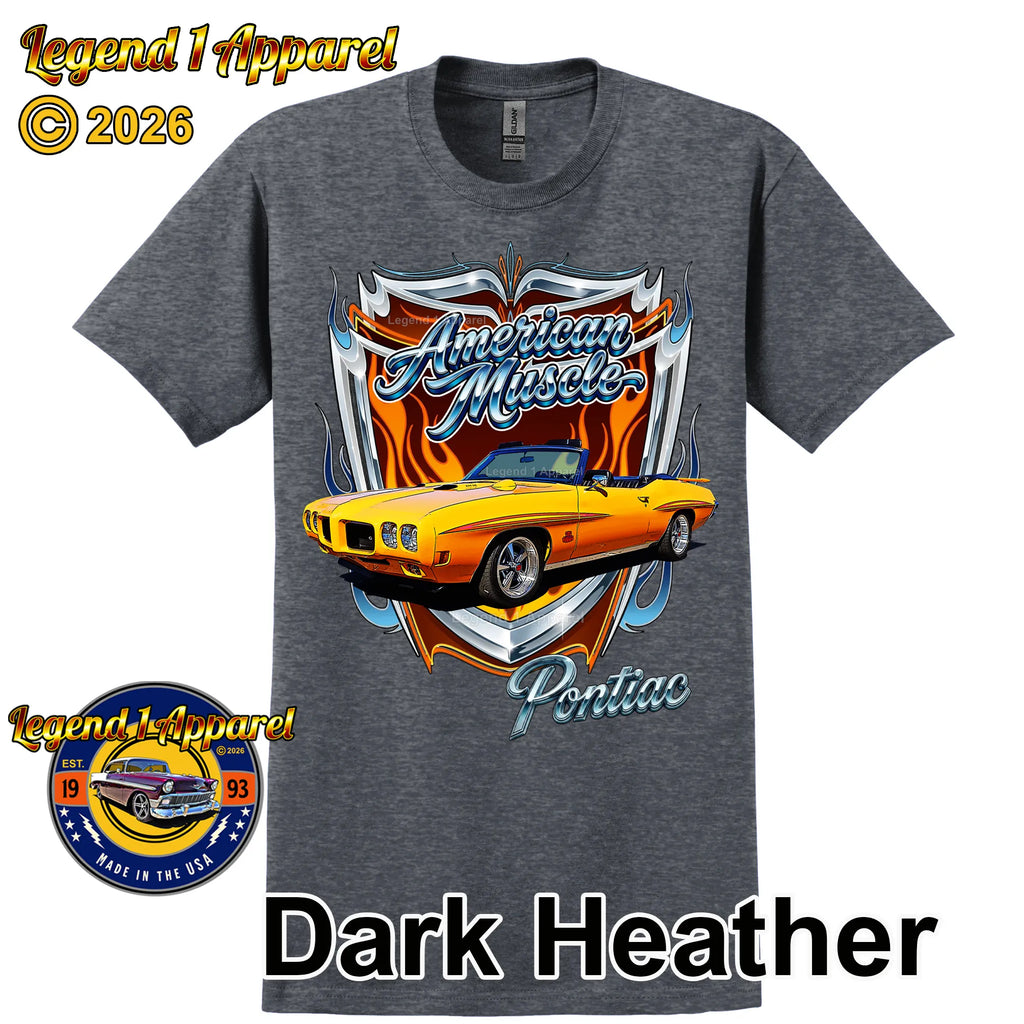1970 Pontiac GTO American Muscle T-Shirt – 70 Judge GTO Classic Car Graphic Tee