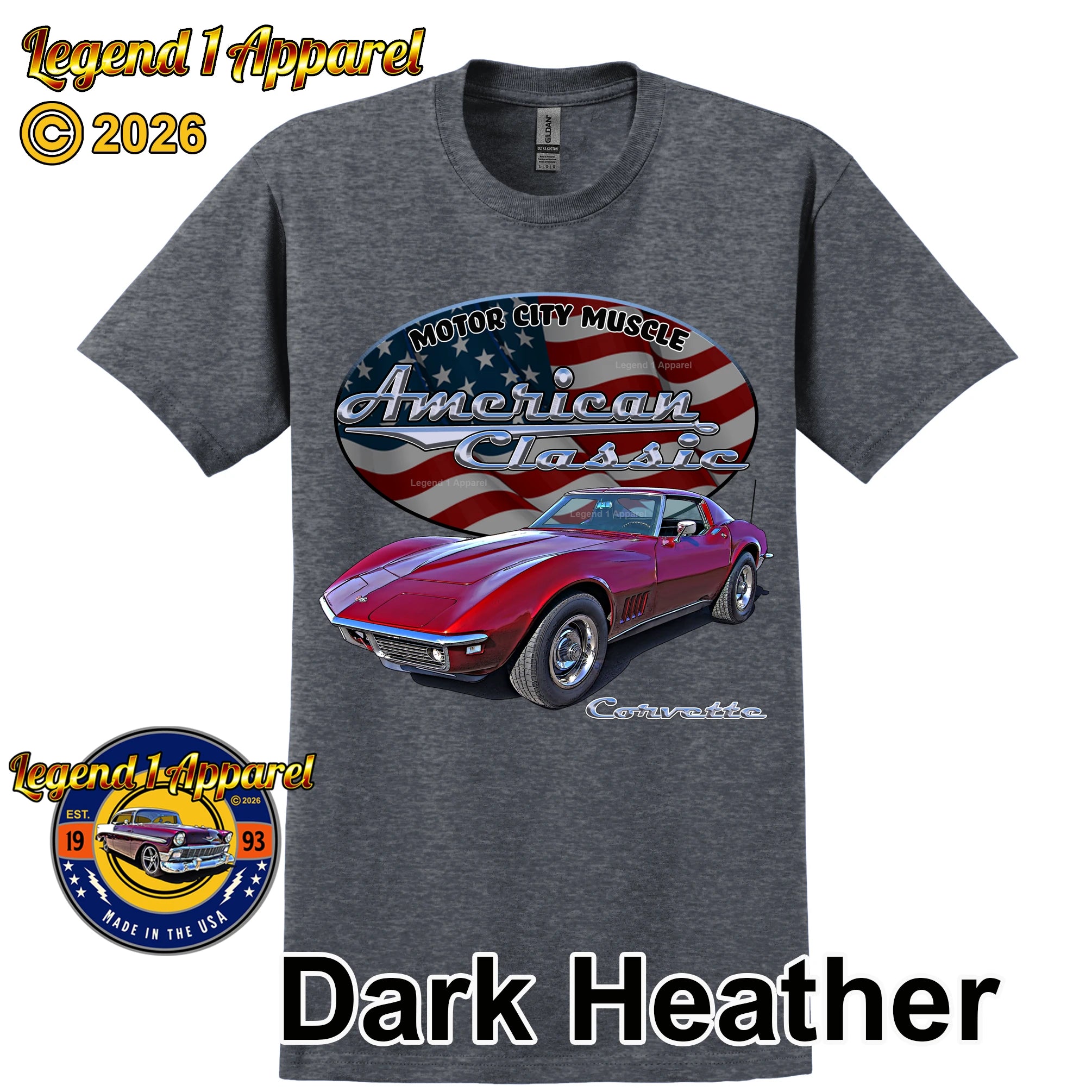 1969 Chevrolet C3 Corvette - American Classic Muscle Car T-shirt