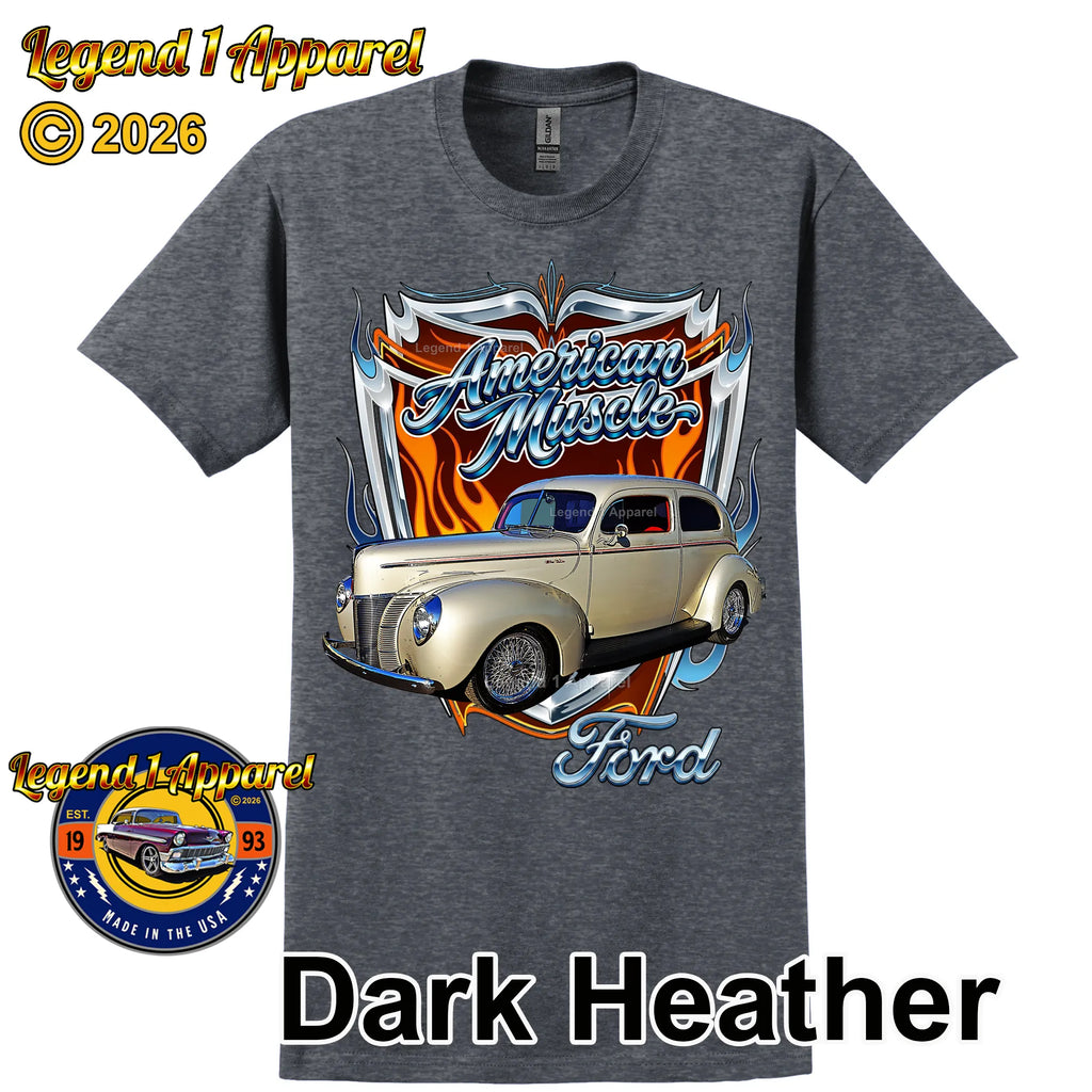 1940 Ford Coupe American Muscle T-Shirt –40 Ford Coupe Car Graphic Tee