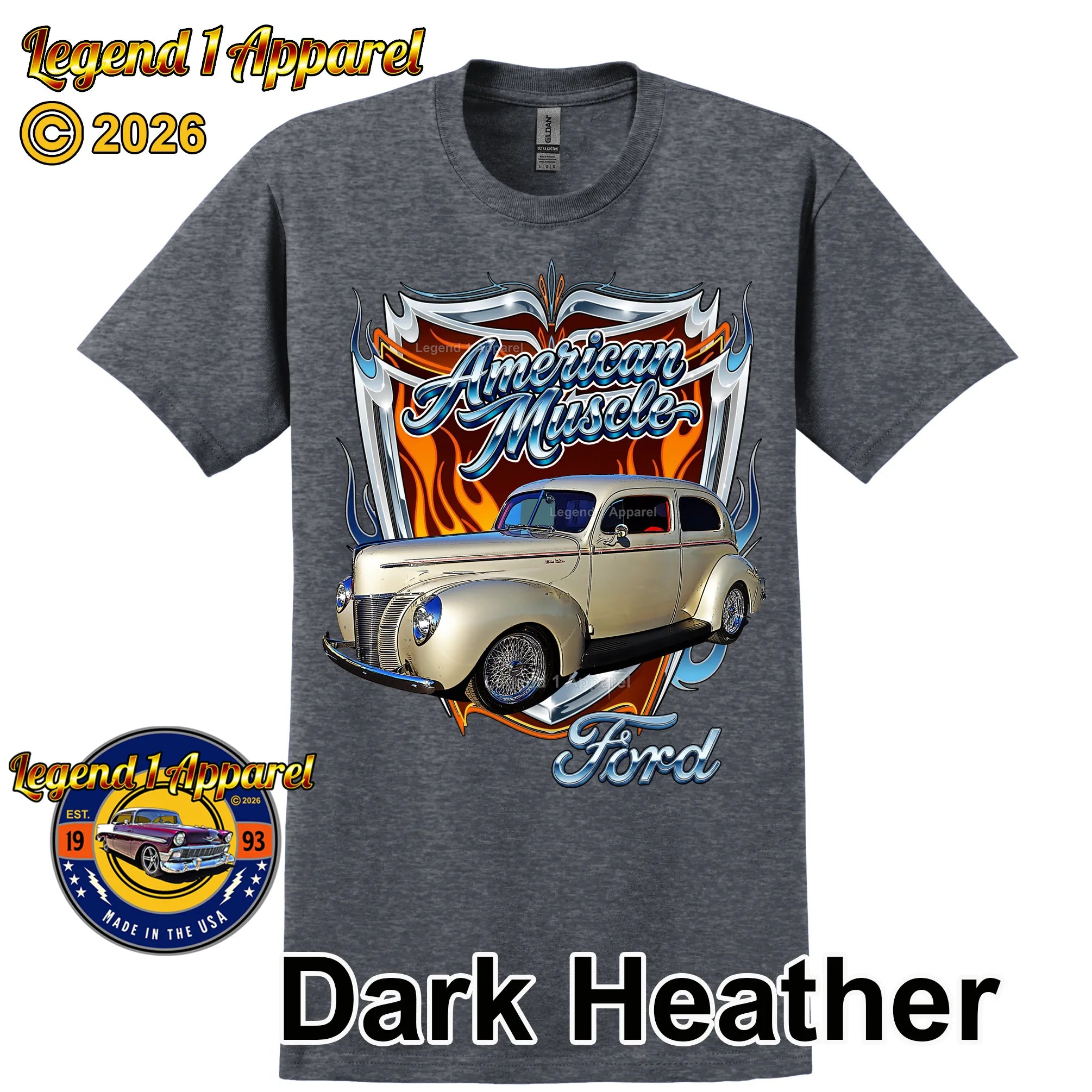 1940 Ford Coupe American Muscle T-Shirt –40 Ford Coupe Car Graphic Tee