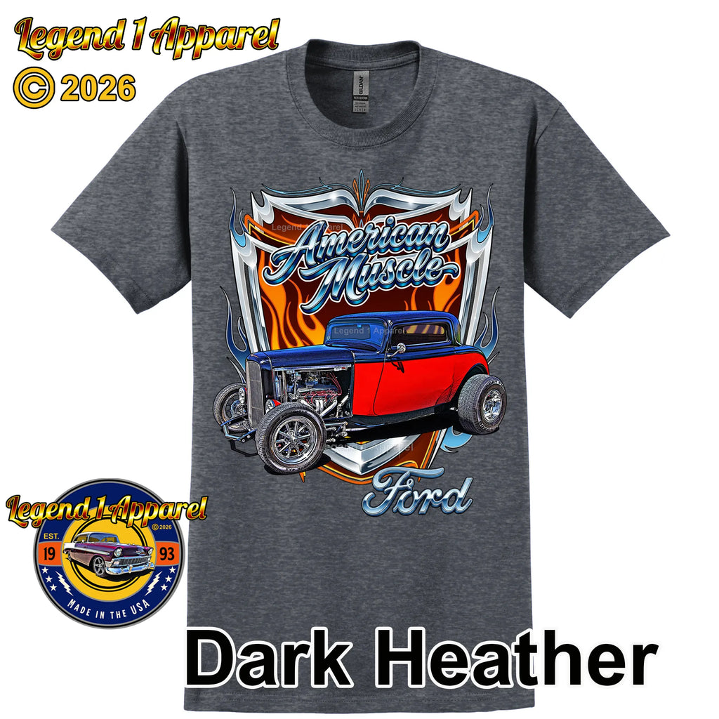 1932 Ford Coupe American Muscle T-Shirt – 32 Deuce Coupe Ford Car Graphic Tee