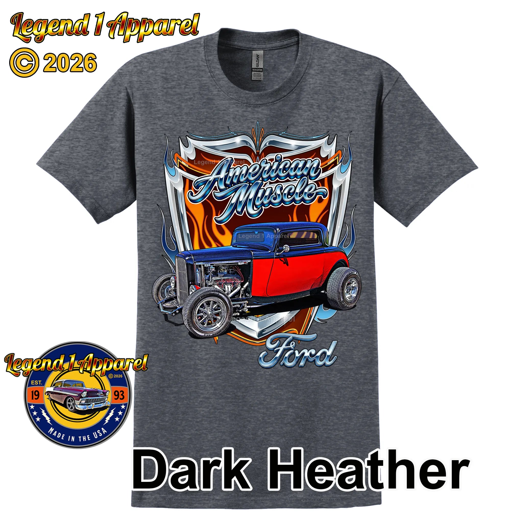 1932 Ford Coupe American Muscle T-Shirt – 32 Deuce Coupe Ford Car Graphic Tee