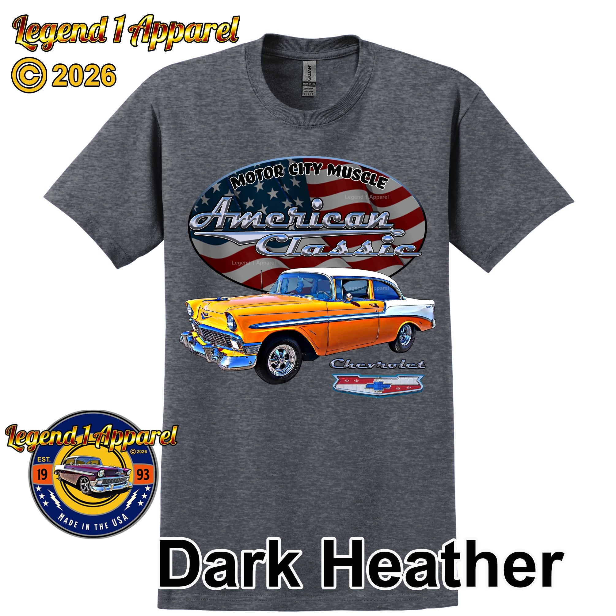 1956 Chevrolet Bel Air Coupe - American Classic Muscle Car T-shirt